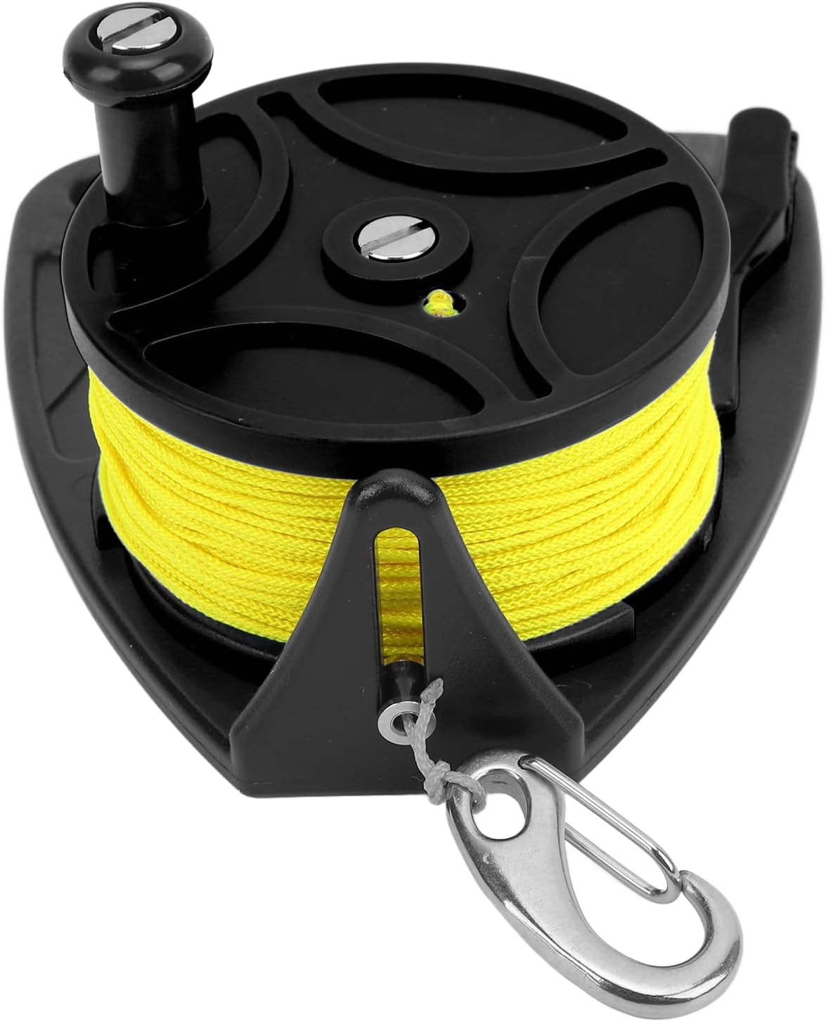 Alvinlite Dive Wreck Reel with Clip 83M Wire - Multi-Purpose Anchor Rope for Scuba Diving and Spear Fishing (Black) image number 2