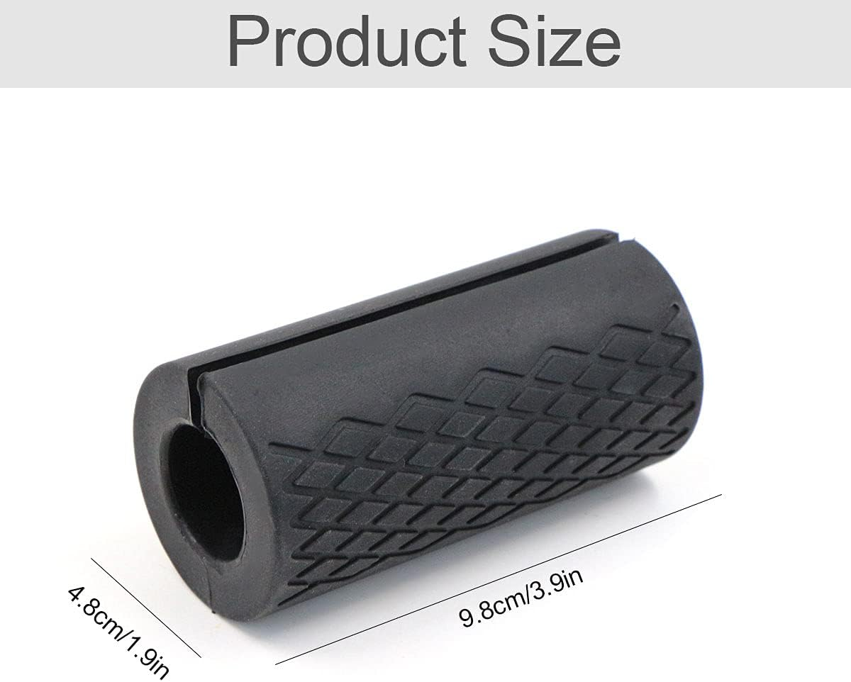 Barbell Grips Weight Lifting Dumbbell Grips Pads - Small Size Thick Dumbbell Grips Increase Grip Strength Non-Slip for Bodybuilding, Fitness, Grip Strength Training, Pack of 2 Silicone Grips, Black image number 1