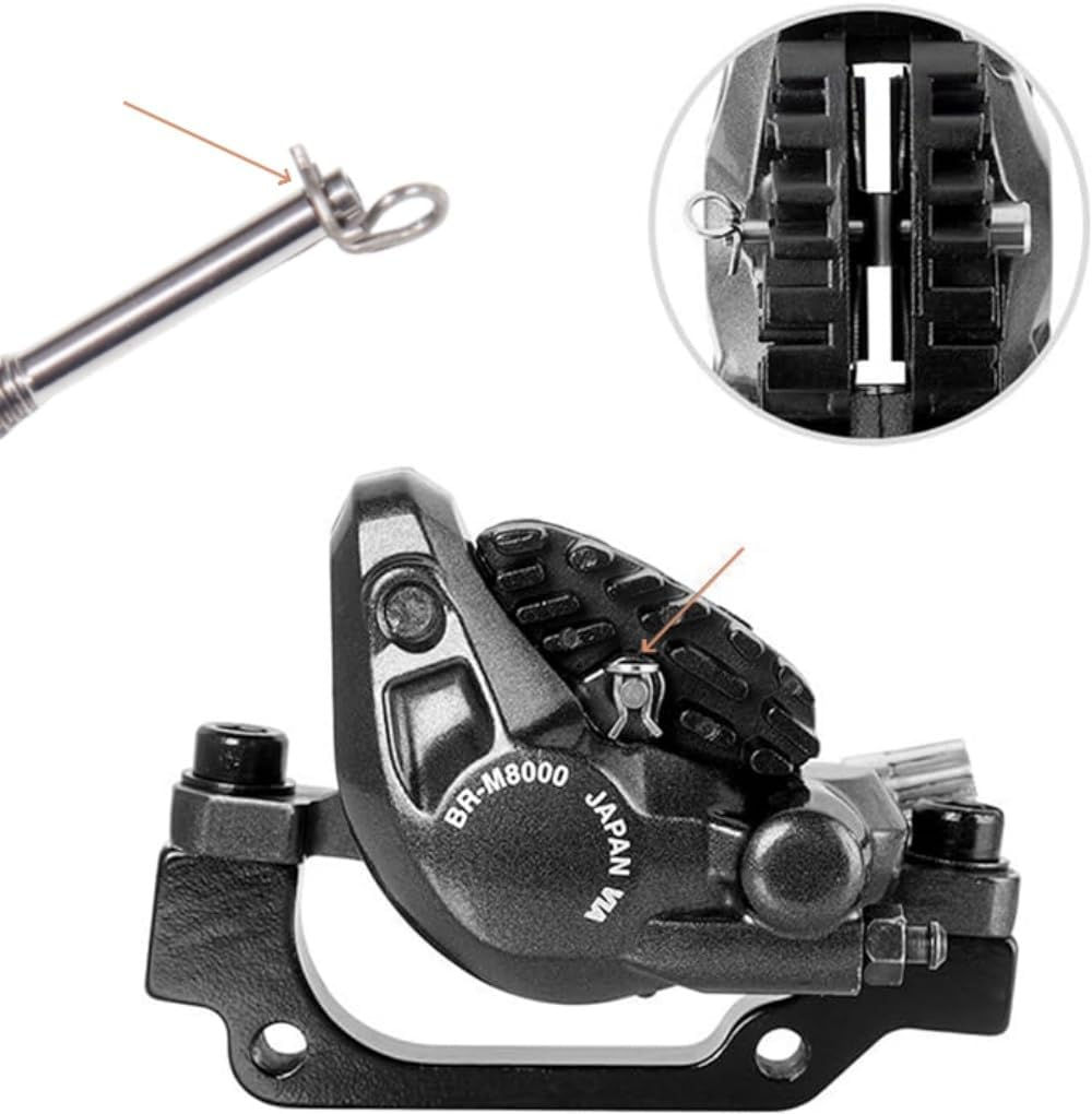 10Pcs Brake Pad Caliper Replacement, Bike Brake Caliper Spring Clips,Compatible with Shimano Zee XT SLX XTR, Formula Mega Pad Pin Stainless Steel Brake Caliper, Bicycle Disc Brakes Pad Axle Bolts Pins image number 1