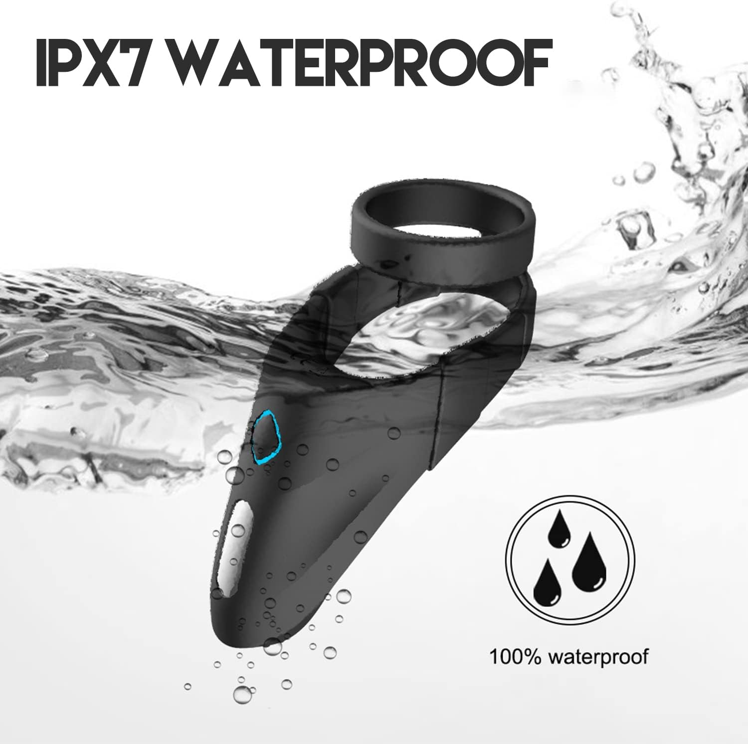 Multi-Frequency Electric Delay Ring Lock and Lasting Ring for Men or Couples Sports Premium Silicone image number 1