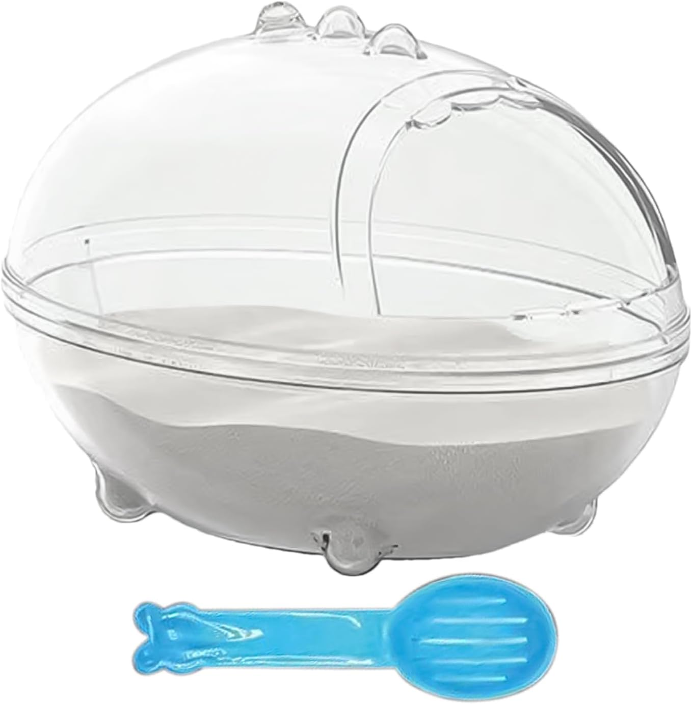 Hamster Sand Bath Container - Small Animal Bathtub with Sand Shovel, Small Animal Bathtub with Sands Shovel Transparent Gerbil - Hamster Bathing Bowl for Smalls Animall Hamsterr Gerbil image number 6
