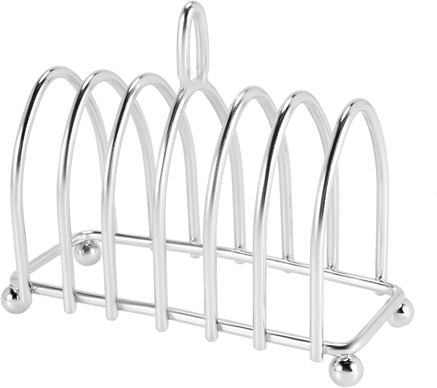 Toast Bread Rack Holder 6 Stainless Steel Toast Rack with Feet and Loop Carry Handle image number 4
