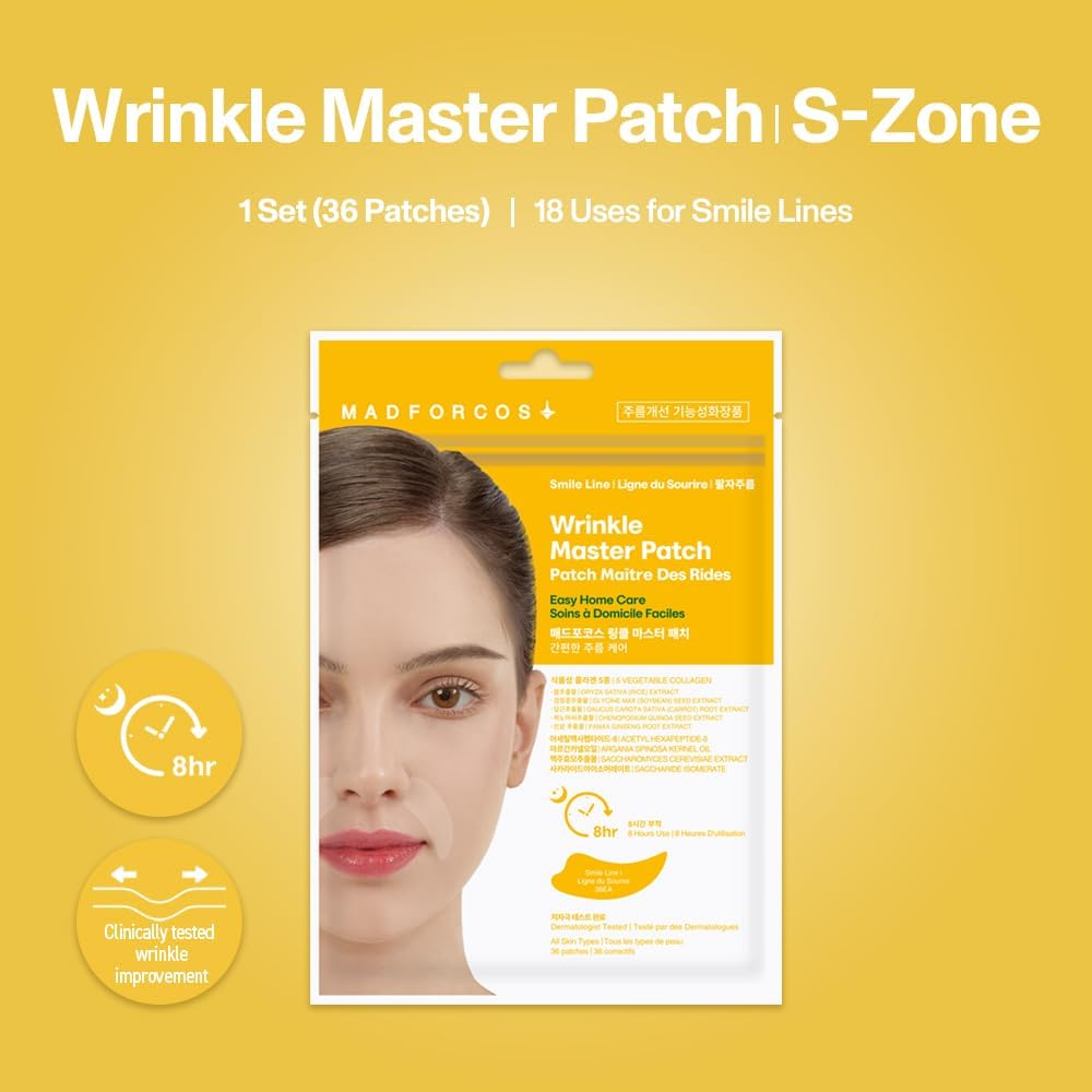 Hydrolyzed Collagen Overnight Wrinkle Patches for Lip Lines, Korean Skincare (32 Patches) image number 5