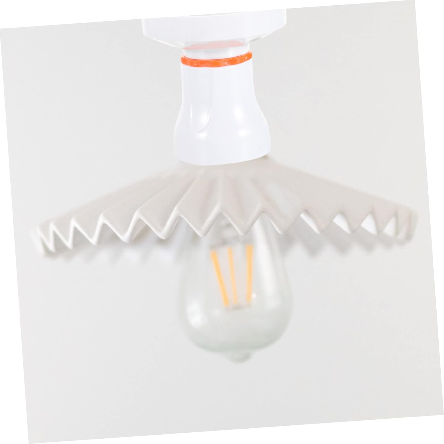 Veemoon 4 Pcs Light Light Bulb Base Holders Screw in Outlet for Lamp Repair Kit Lamp Parts Plug Adapter Abs Screw-In White Ceiling B22 image number 1