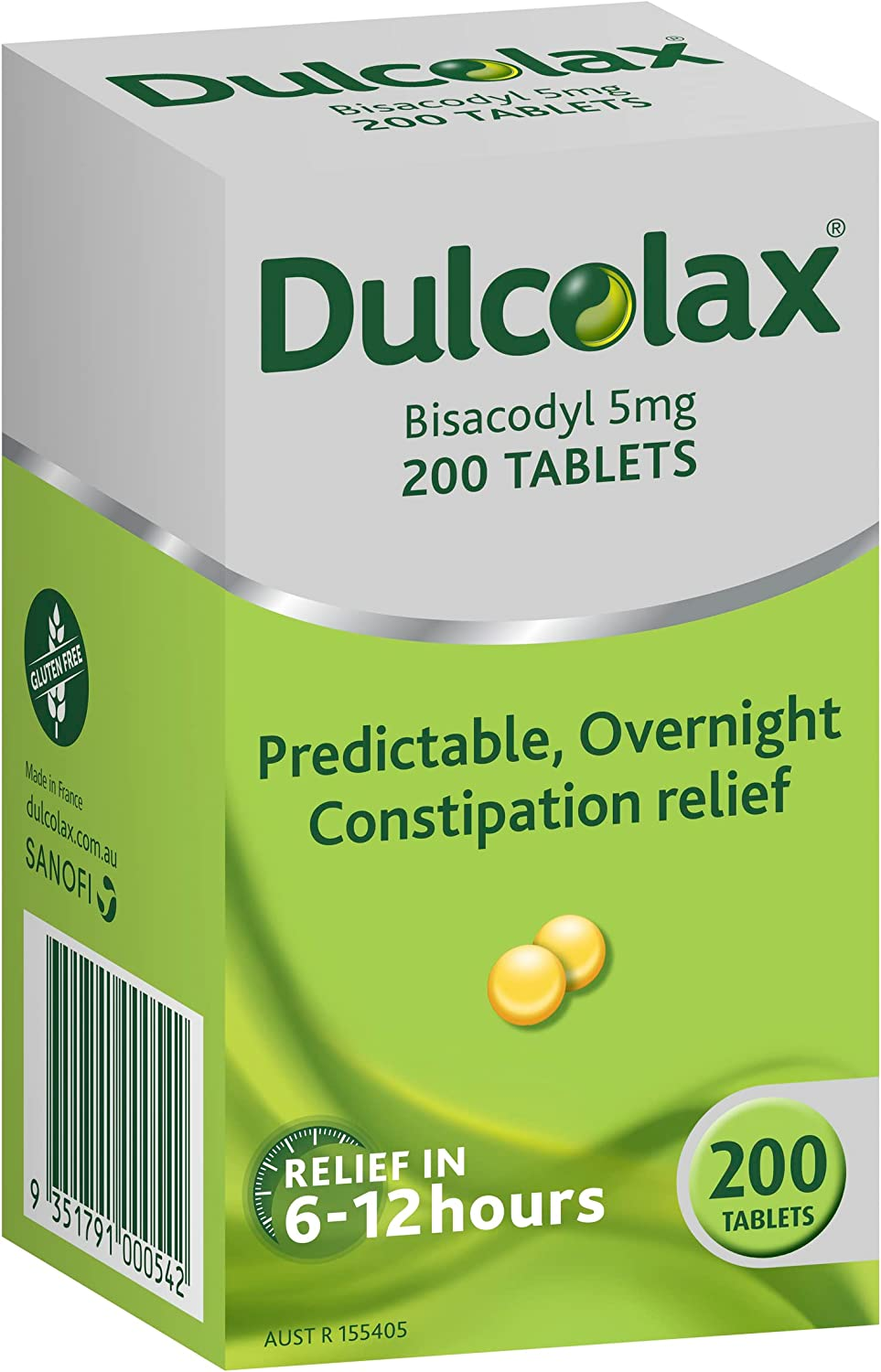 Dulcolax Tablets 5Mg - Predictable Constipation Relief - Two Way Action to Stimulate Bowels and Soften Stools, 200 Tablets image number 3
