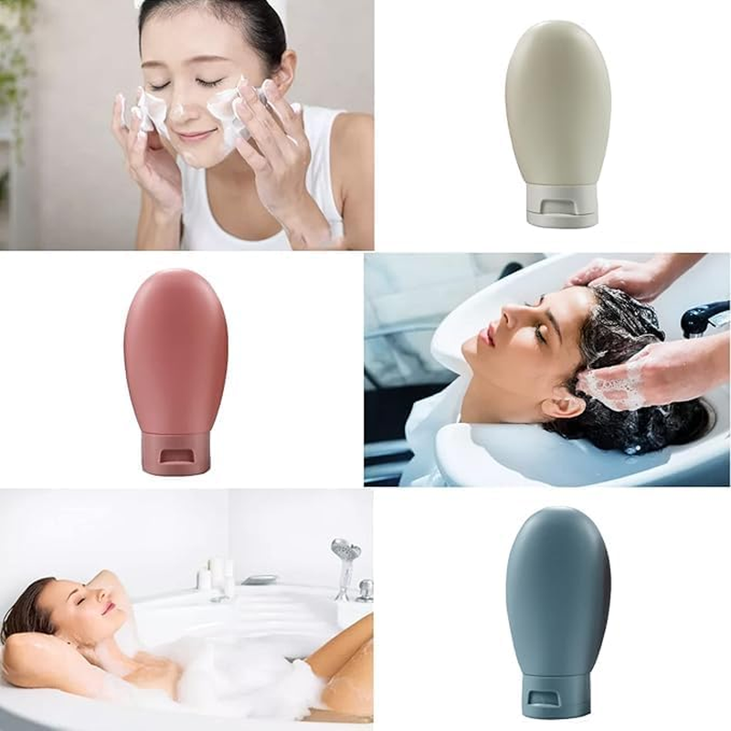 SOVYOULIVE Travel Bottles Set, 11 PCS Silicone Leak Proof Refillable Squeezable Travel Containers with PVC Bag and Labels, Toiletries Containers for Shampoo Lotion Cosmetic Conditioner Soap image number 4