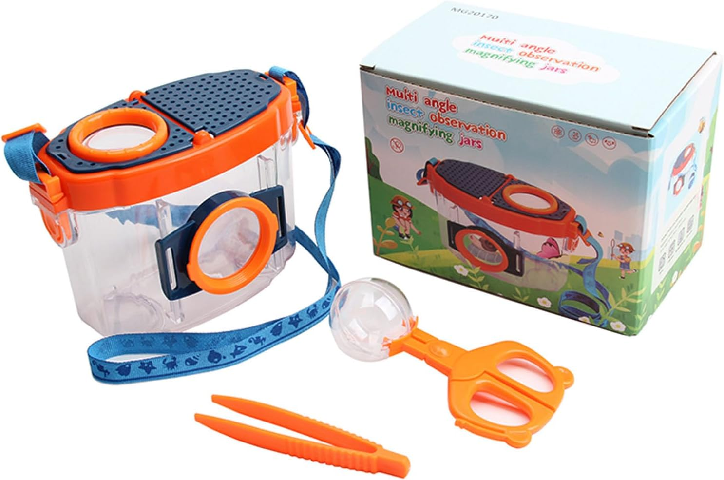 DONHUA Bug Catcher Kit,Habitat with Magnified Viewer Magnifying Glass, Tweezers, Bug Catcher Explore Nature Outdoor Exploration for Boys Girls image number 4