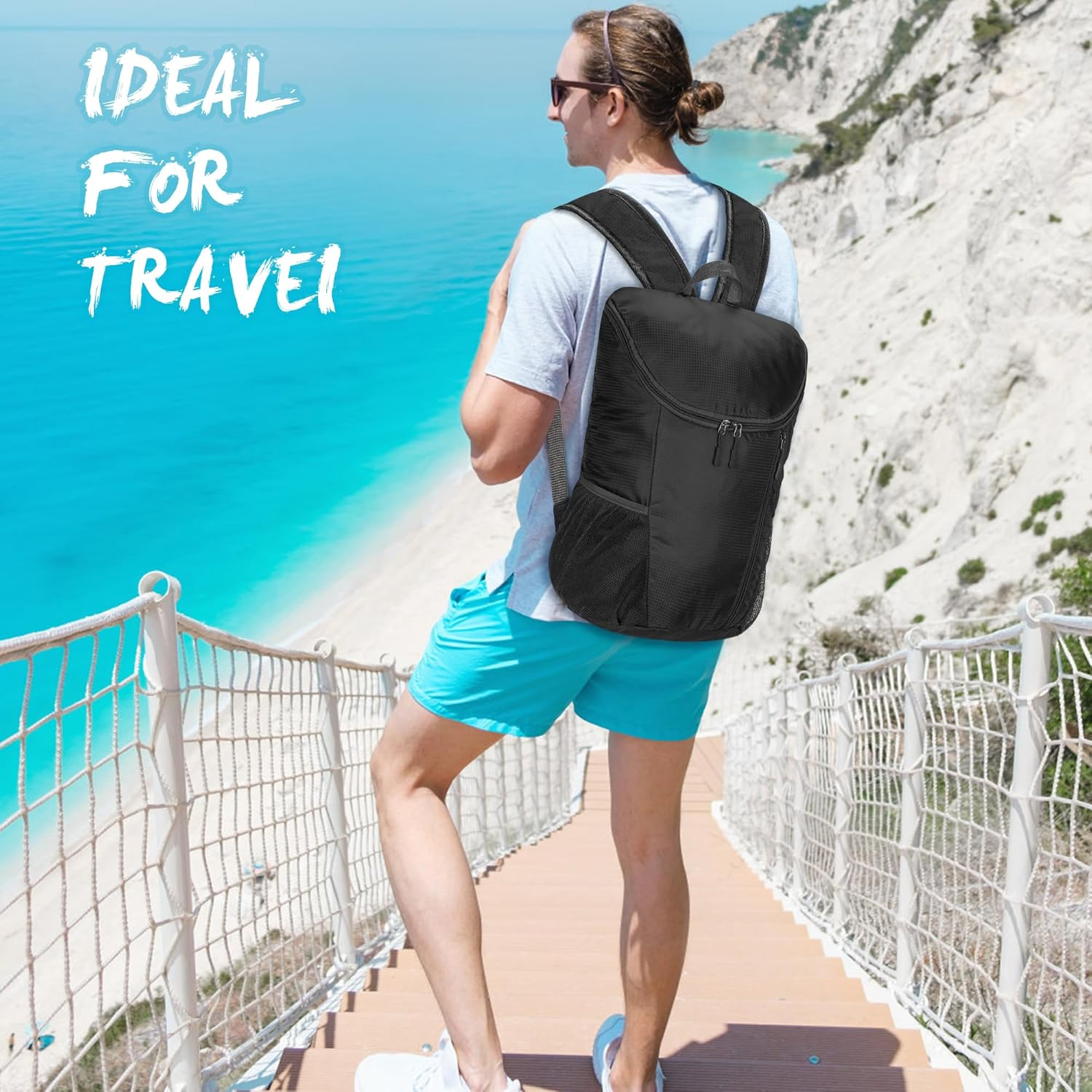 ZOMAKE Foldable Backpack - Packable Hiking Backpack 20L Lightwight Folding Daypack for Travel Hiking Outdoor Camping image number 4