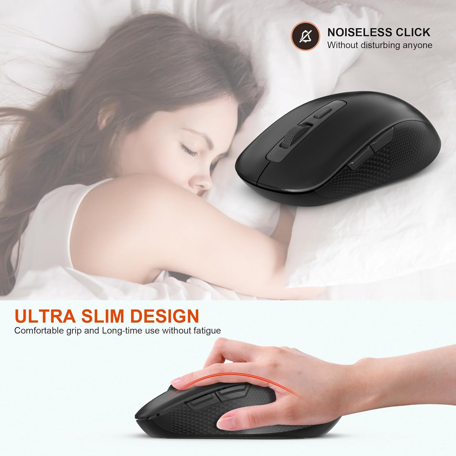 Wireless Number Pad and Mouse, 19 Keys Portable Ultra Slim 2.4Ghz 10 Key USB Keypad and 3 Adjustable DPI Silent Mouse Set for Laptop, Notebook, Desktop, PC Computer - Use One USB Receiver