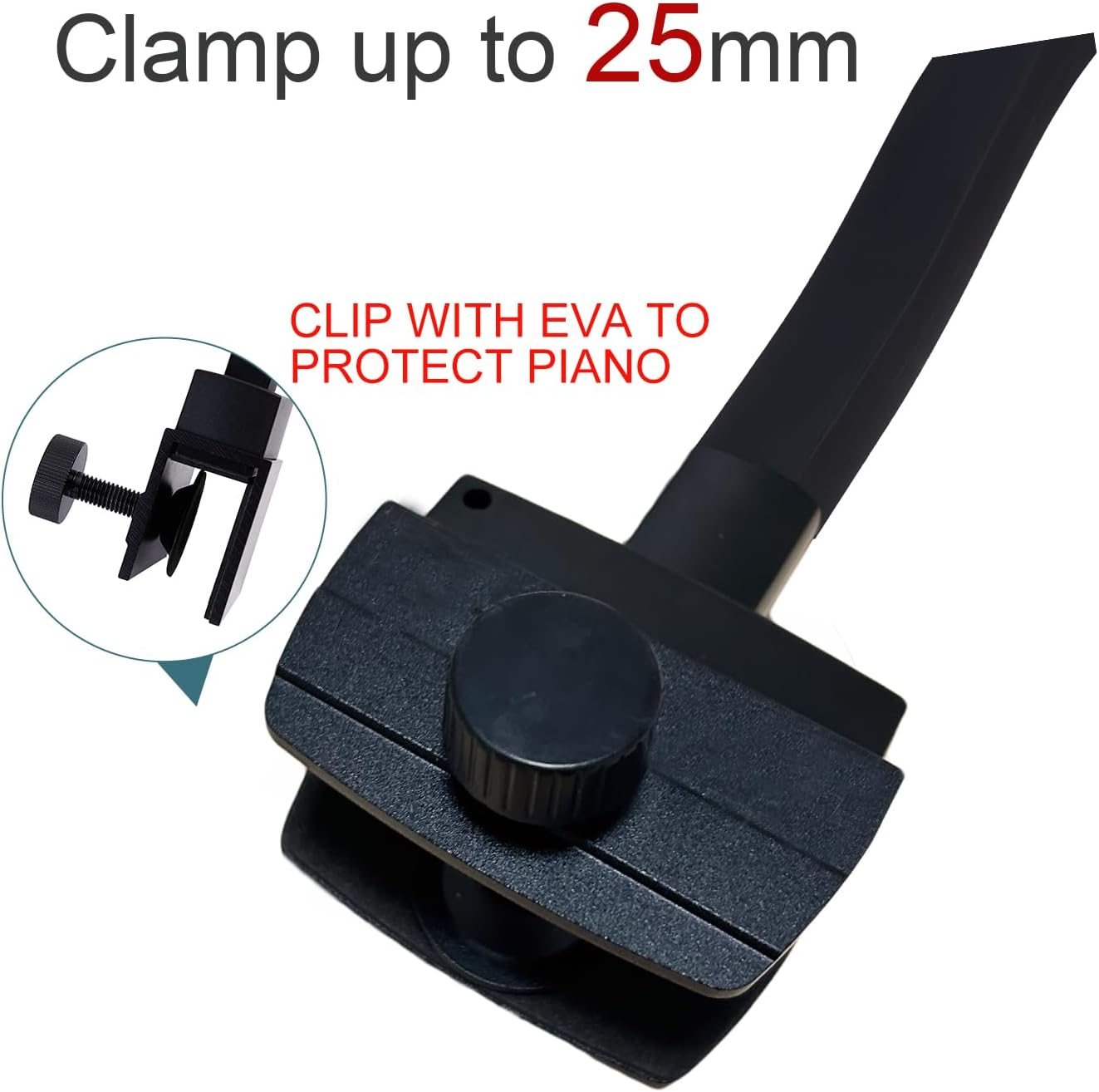 Piano Lights for Digital Piano and Grand Piano Professional Led Clip Lamp Piano Lamps for Sheet Music Eye-Care 5 Levels Color Temperatures 5 Levels Dimming image number 5