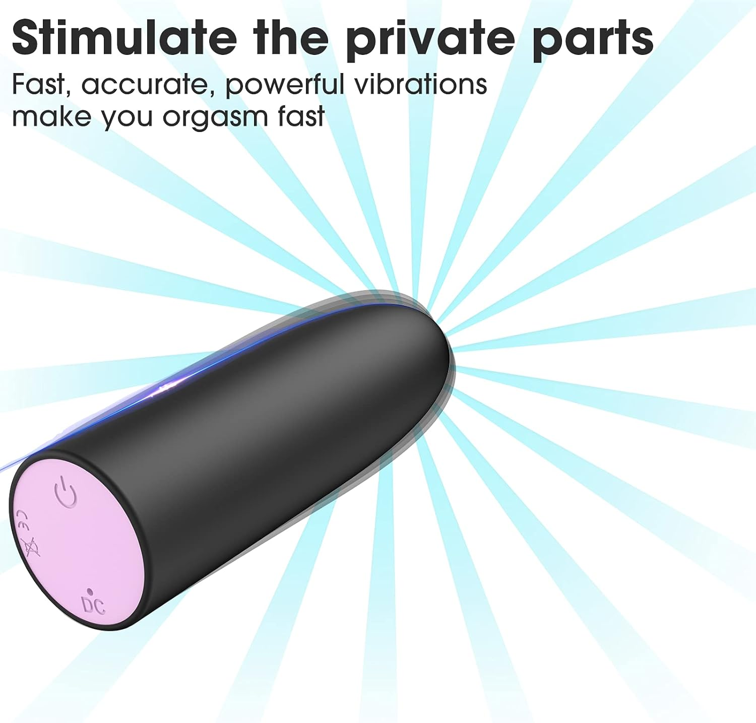 SIDED Multi-Frequency One Side Flathead and Other Side Pointed Mini Bullet Toy Rechargable and Waterproof Pocket Toy Length 7.5Cm and Width 2.2Cm image number 2