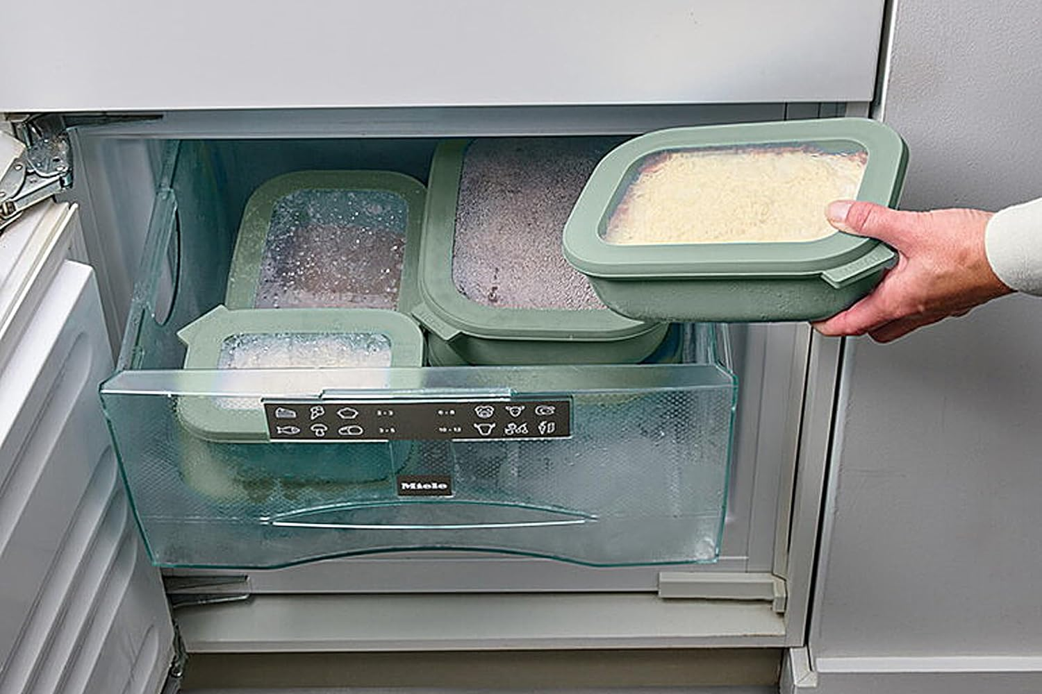 Mepal Cirqula Rectangular Multi Bowl 500Ml &ndash; Nordic White, Bpa-Free Airtight & Leakproof Food Storage Container with Lid, Microwave, Freezer & Dishwasher Safe, Made in Holland image number 3