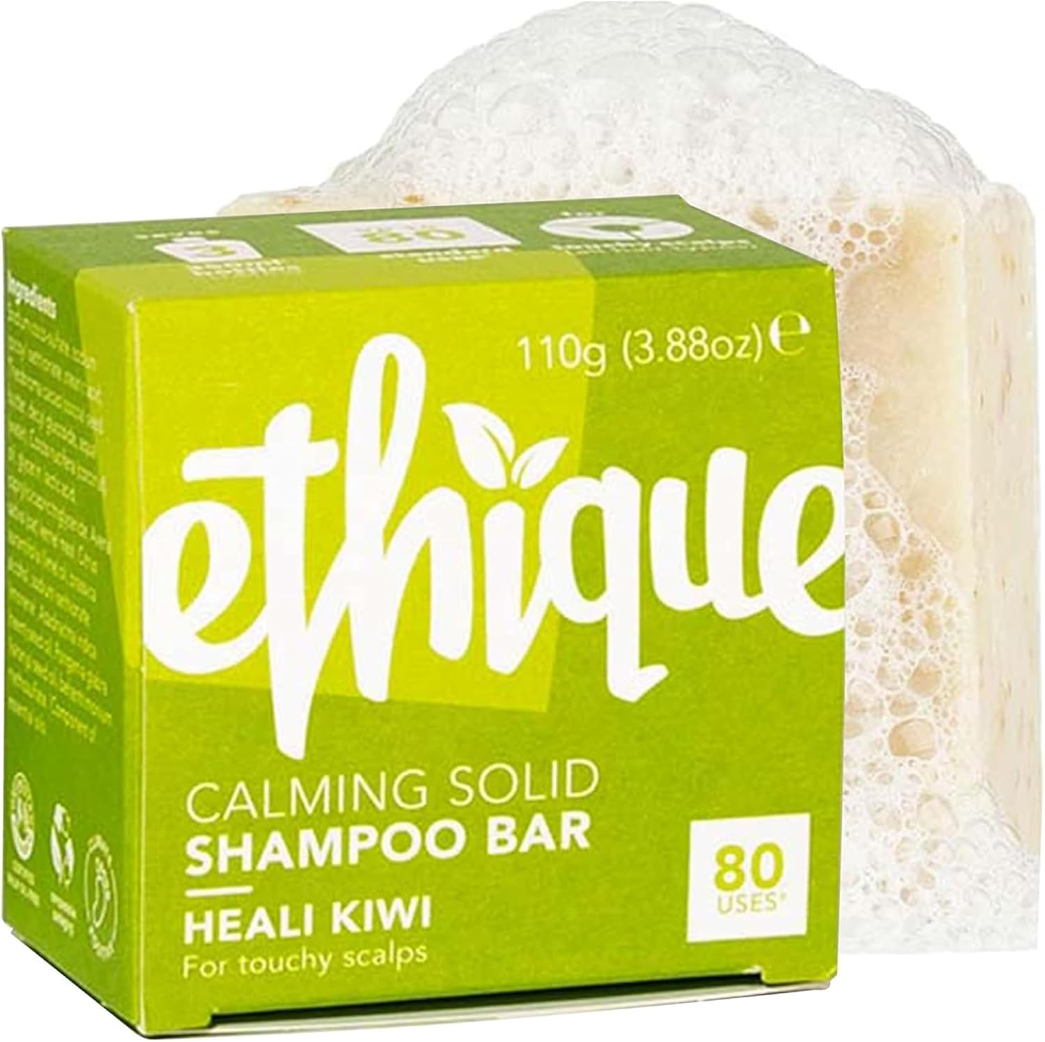 Ethique Eco-Friendly Solid Shampoo Bar, Heali Kiwi 3.88 Oz image number 3