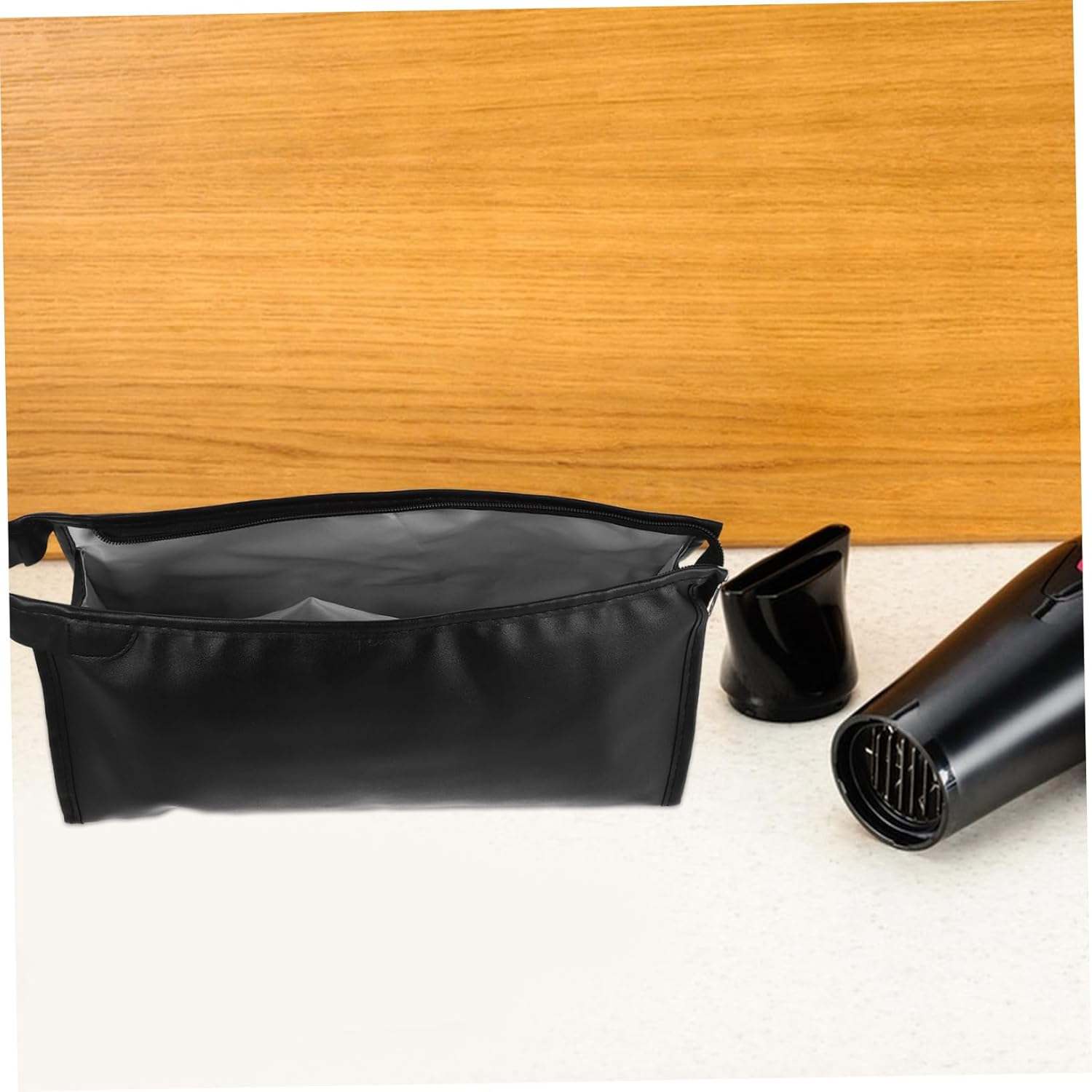 DECORNIJIA Portable Hair Dryer Travel Case Compact Storage Bag with Shockproof Impact Protection Multiple Compartments Organizer for Styler and Accessories image number 4