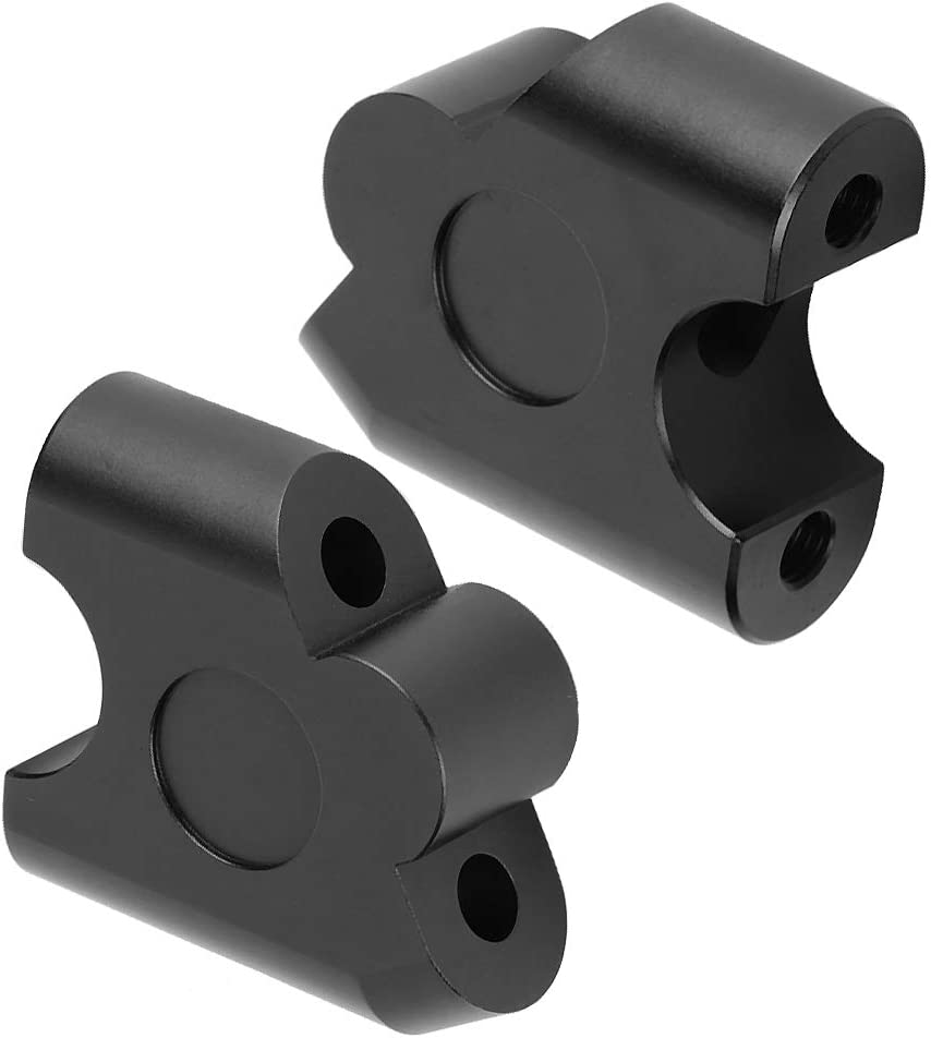 Universal 22Mm Motorcycle Handle Bar Riser Clamp, Back Move Mount Adapter with Plating (Black) - Chrome image number 3