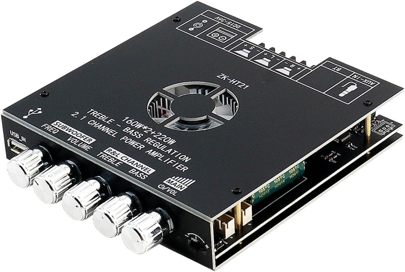 Bluetooth Amplifier Board 160Wx2+220W with Subwoofer for DIY Home Speakers Stereo 2.1 Channel Audio Power Amplifier Module image number 6