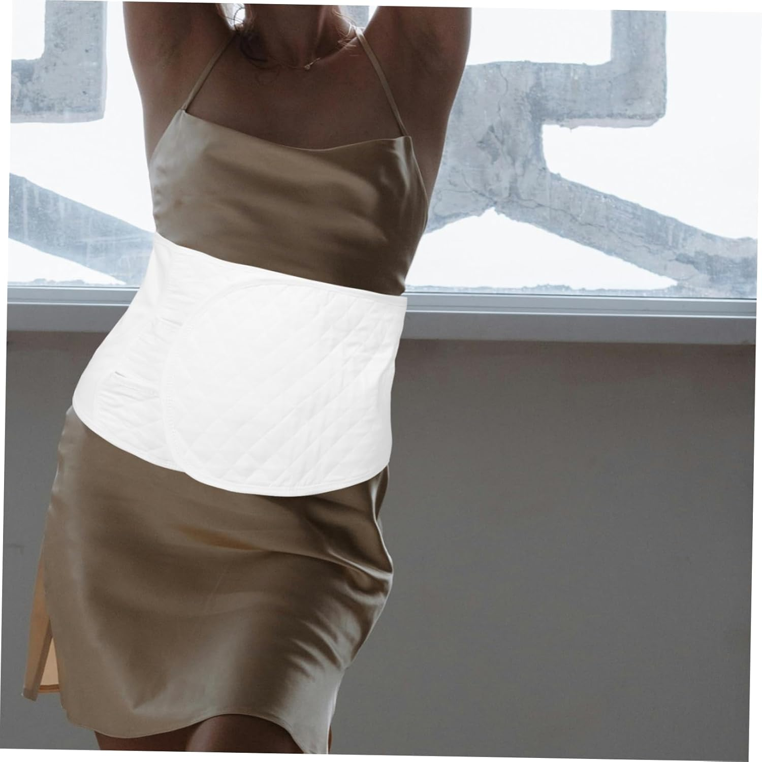 Ifundom Adjustable Postpartum Belly Band Maternity Waist Wrap Workout Belt for Women Soft Breathable Belly Support Belt