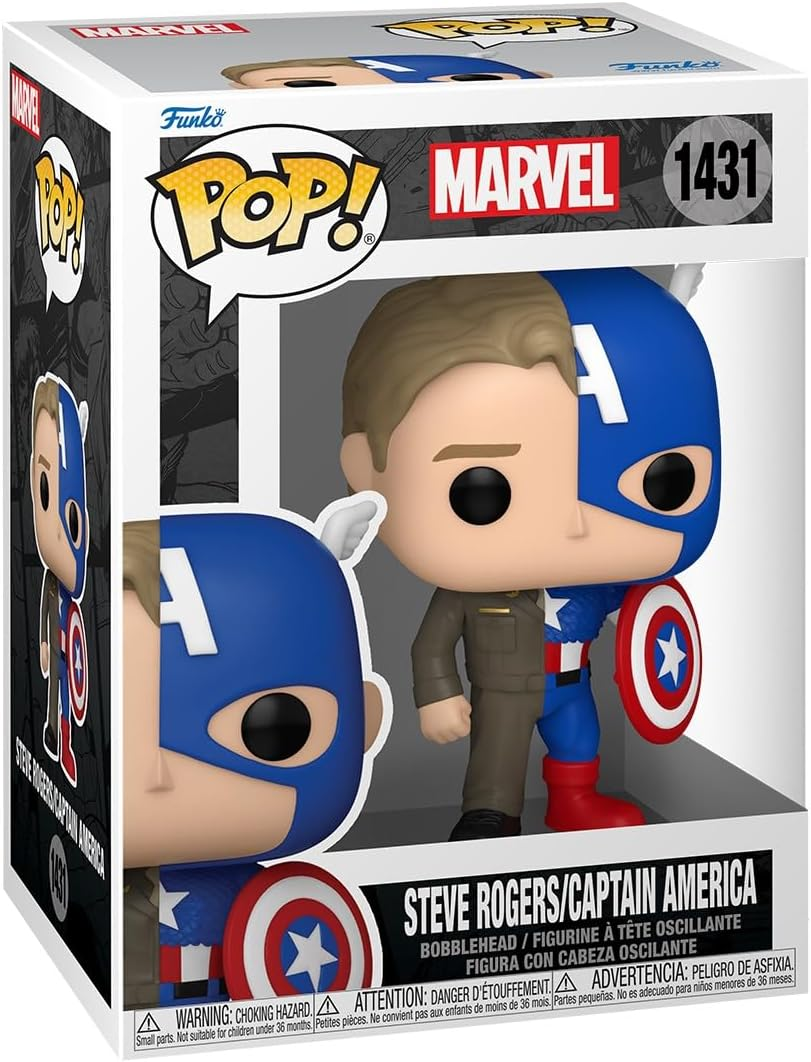 FUNKO POP! Marvel Comics: Split - Captain America / Steve Rogers image number 6