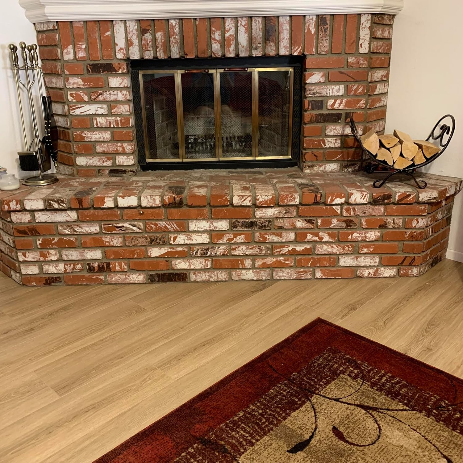 Rocky Mountain Goods Decorative Indoor Log Rack - Heavy Duty Iron with Antique Bronze Finish - Perfect Size for Indoor Use - Pre Assembled - Decorative Log Holder Design and Finish image number 2