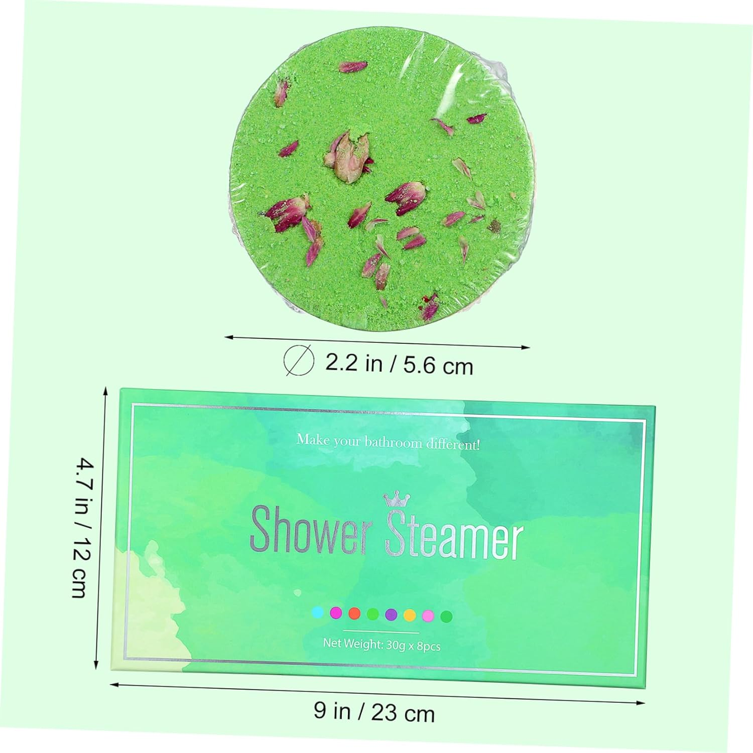 8Pcs Aromatherapy Shower Tablets Dried Flower Essential Oil Blend for Bath Sea Salt Aromatherapy Experience