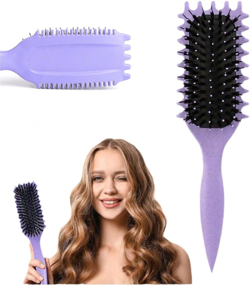 Norhogo Curl Definition Brush, Multifunction Curling Brush, Curl Head Brush for Combing, Reduce Pull And image number 6