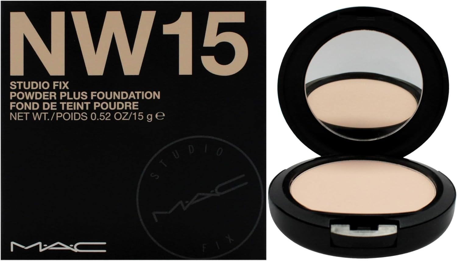 MAC Av2022-Mac-Mac Studio Fix Powder plus Foundation-F1C3Bc6A - 15 G (Pack Of 1), Nw15
