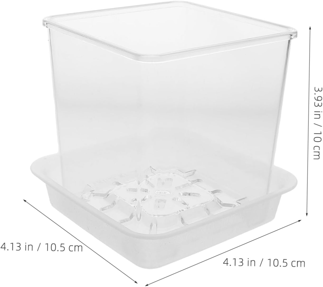 HONMEET Educational Boys and Girls Planters Small Flower Pot Drainage Hydroponic Design Plant Propagation Jars for Indoor Gardening Nursery Pot Saucer image number 6