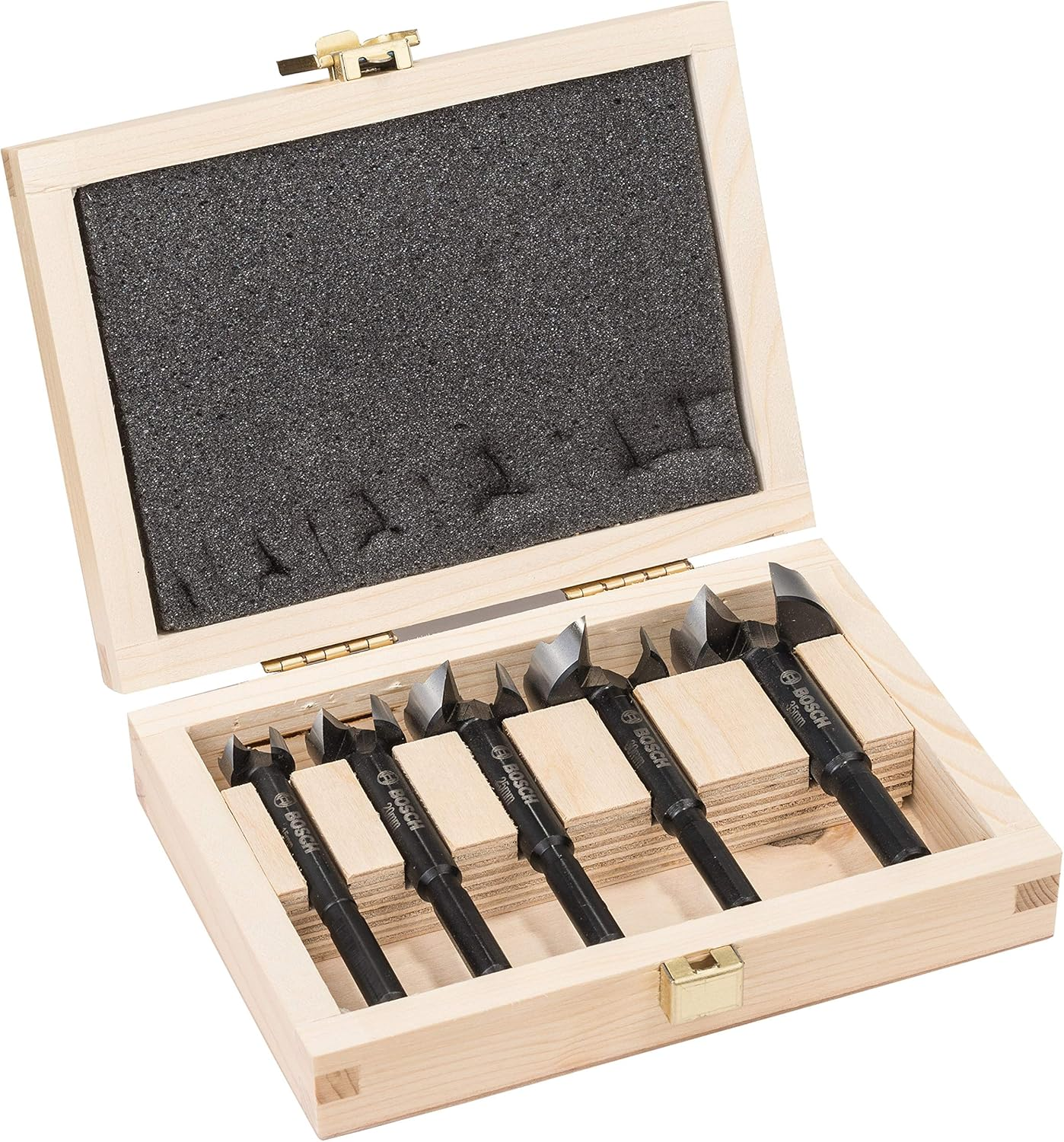 Bosch Professional 5-Piece Forstner Drill Bit Set (For Wood, Diameter 15/20/25/30/35 Mm, Length 90 Mm, Drill Accessories)