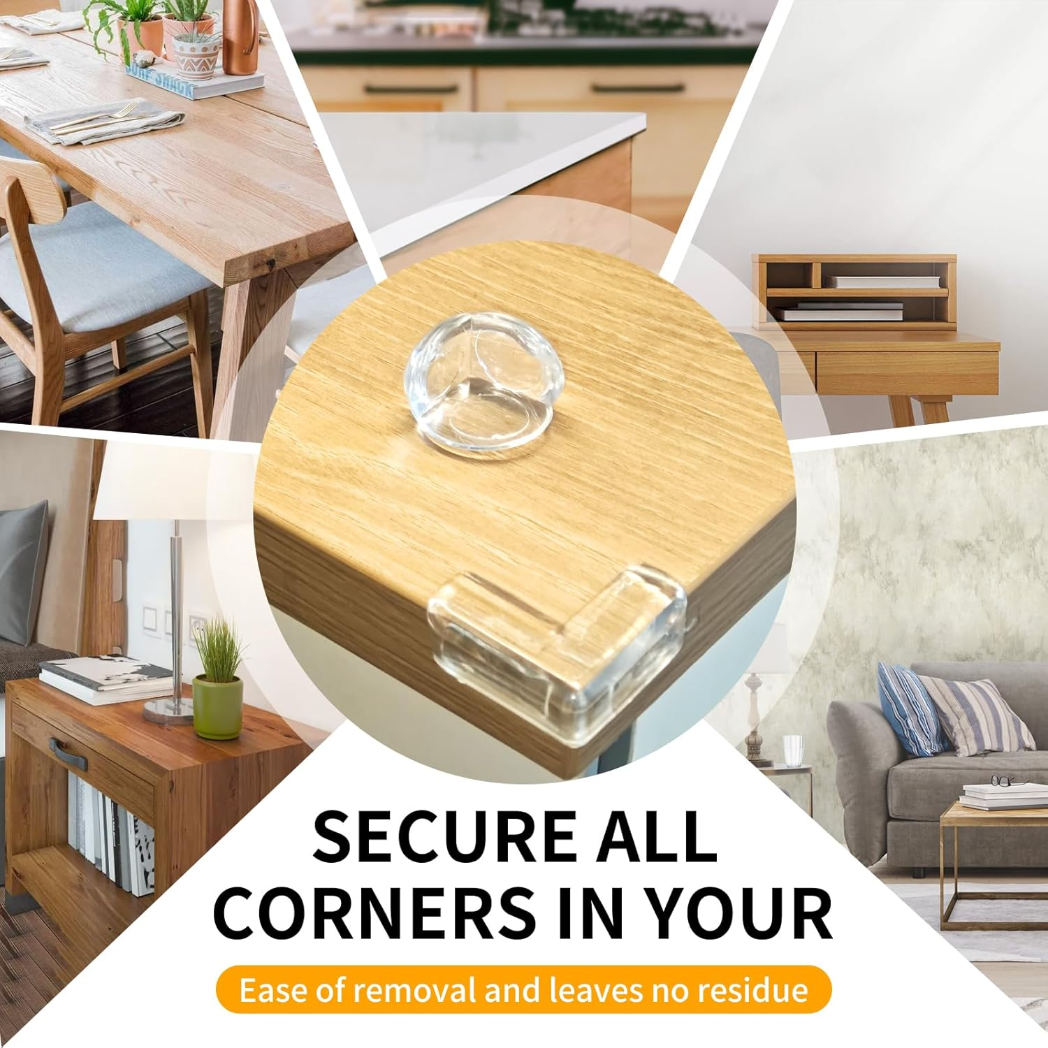 Corner Protector, 40 Pack 2 Shapes Proof Corners and Edges, Clear Table Corner Covers Baby, Baby Corner Protector Guards, Corner Guards for Table Edges & Sharp Corners image number 4