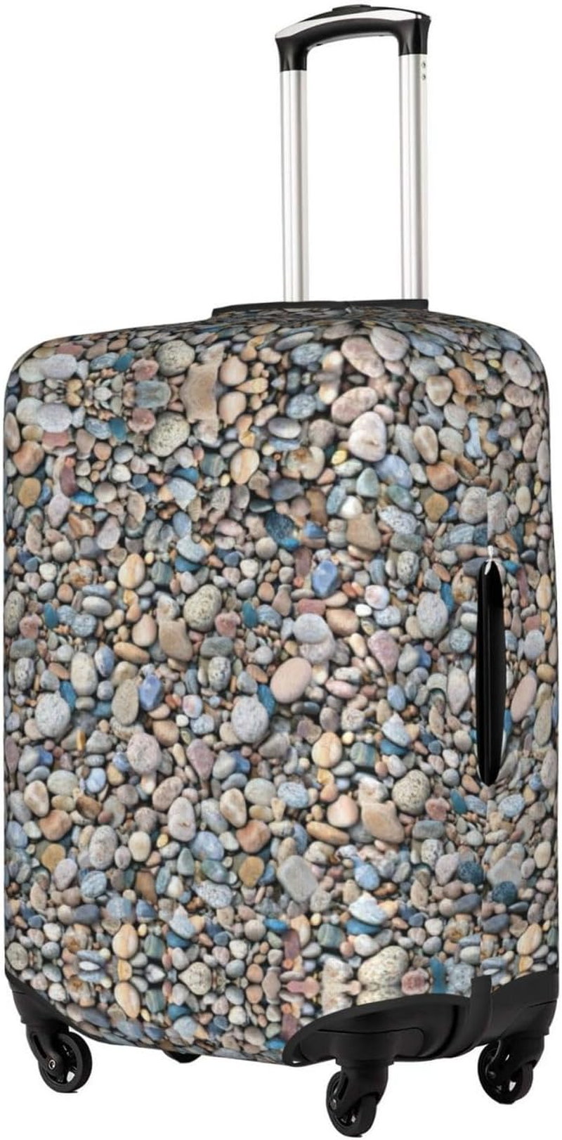 Odddot Pebble Stone Pattern Print Travel Luggage Cover,Suitcase Protector Cover, Washable Baggage Covers,For 18-32 Inch Luggage, Pebble Stone Pattern, Small