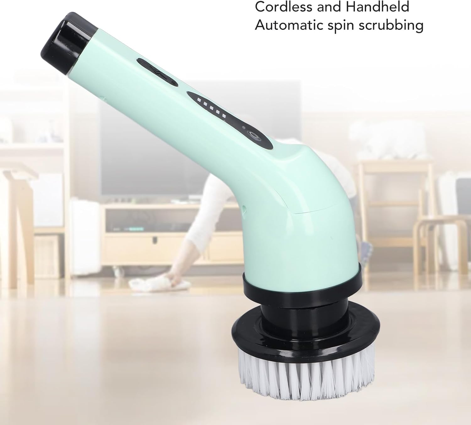 Electric Cleaning Brush Set, Cordless Handheld Electric Spin Scrubber, with 9 Brush Heads, Extension Handle, for Bathroom, Floors, Kitchen image number 6