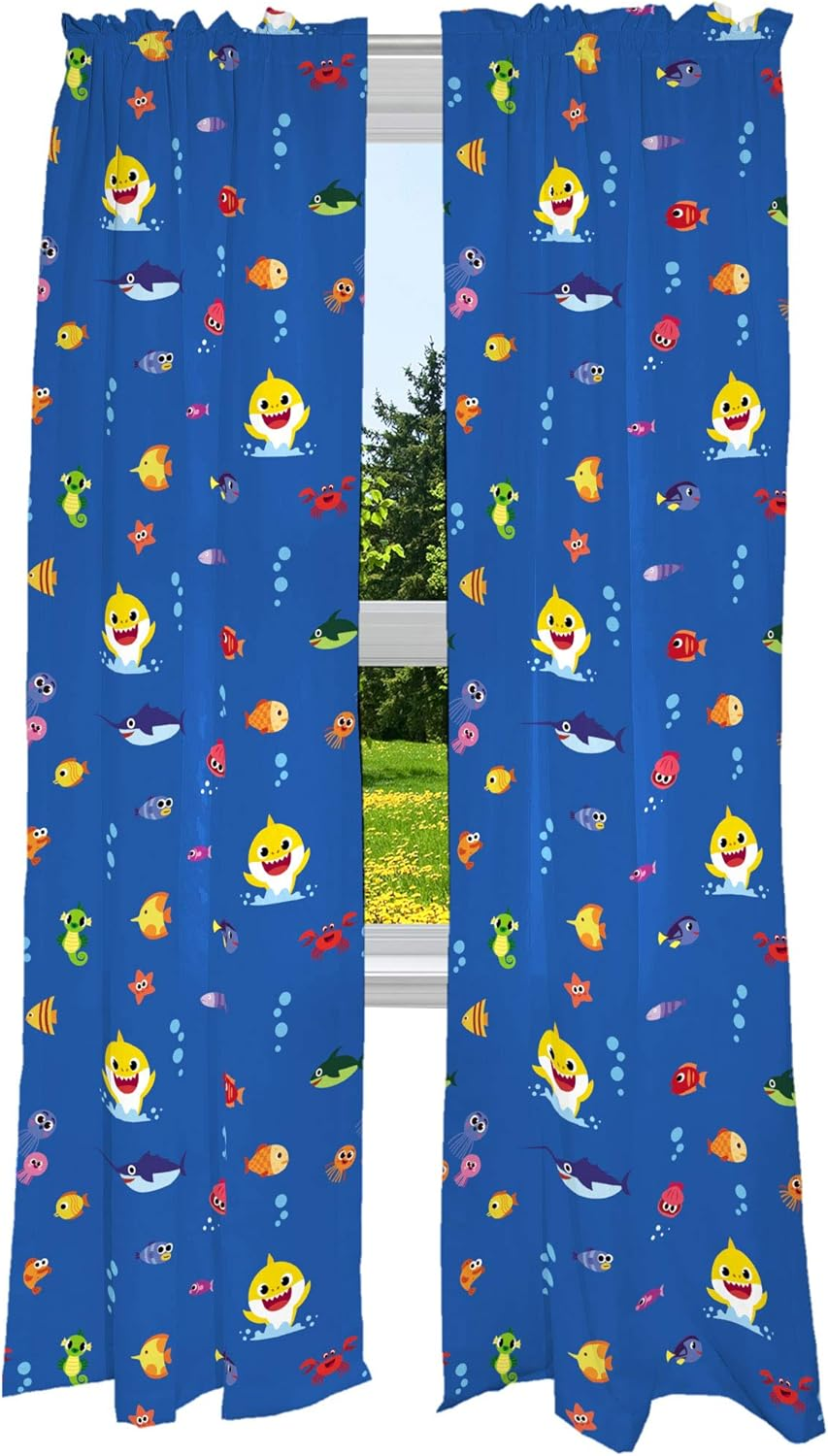 Franco Kids Room Window Curtains Drapes Set, 82 in X 84 In, Hello Kitty