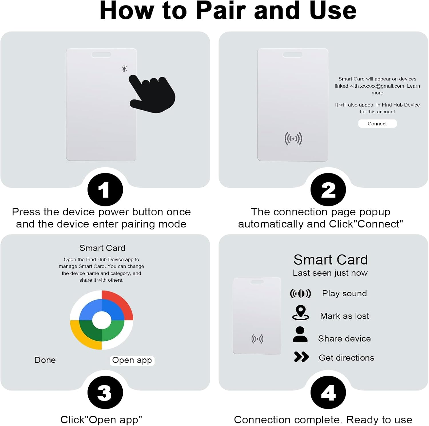 Wallet Tracker for Android, Wallet Tracker Card Thin 2 Mm, Compatible Google Find My Device App (Android Only), IP68 Waterproof, Wireless Charging, Tracking Card for Suitcases/Bags, Pack of 2 image number 6