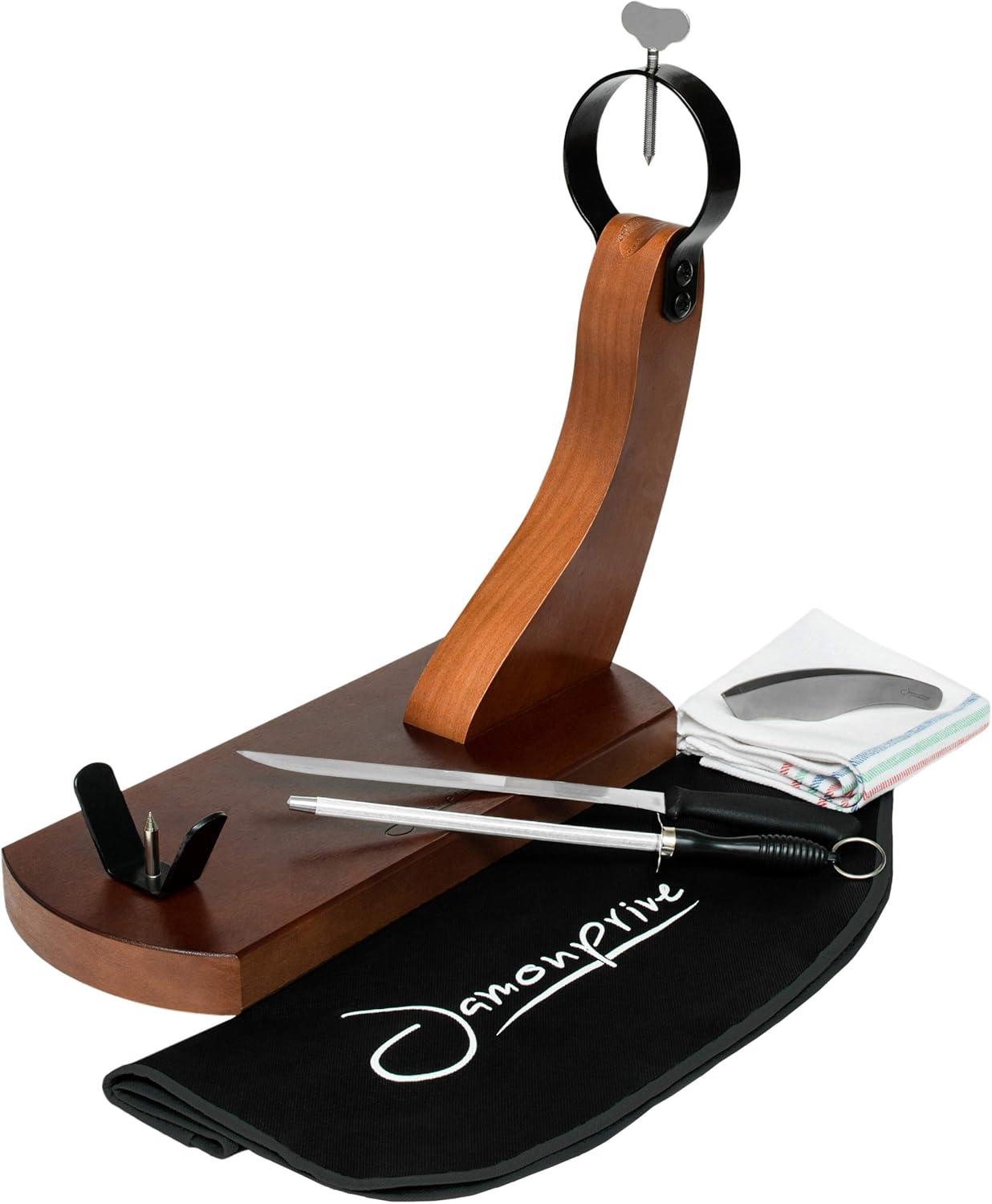 Ham Stand with Non-Slip Pads - Professional Jamonero Ham Holder Set for Spanish Serrano & Iberico Ham & Italian Prosciutto image number 2