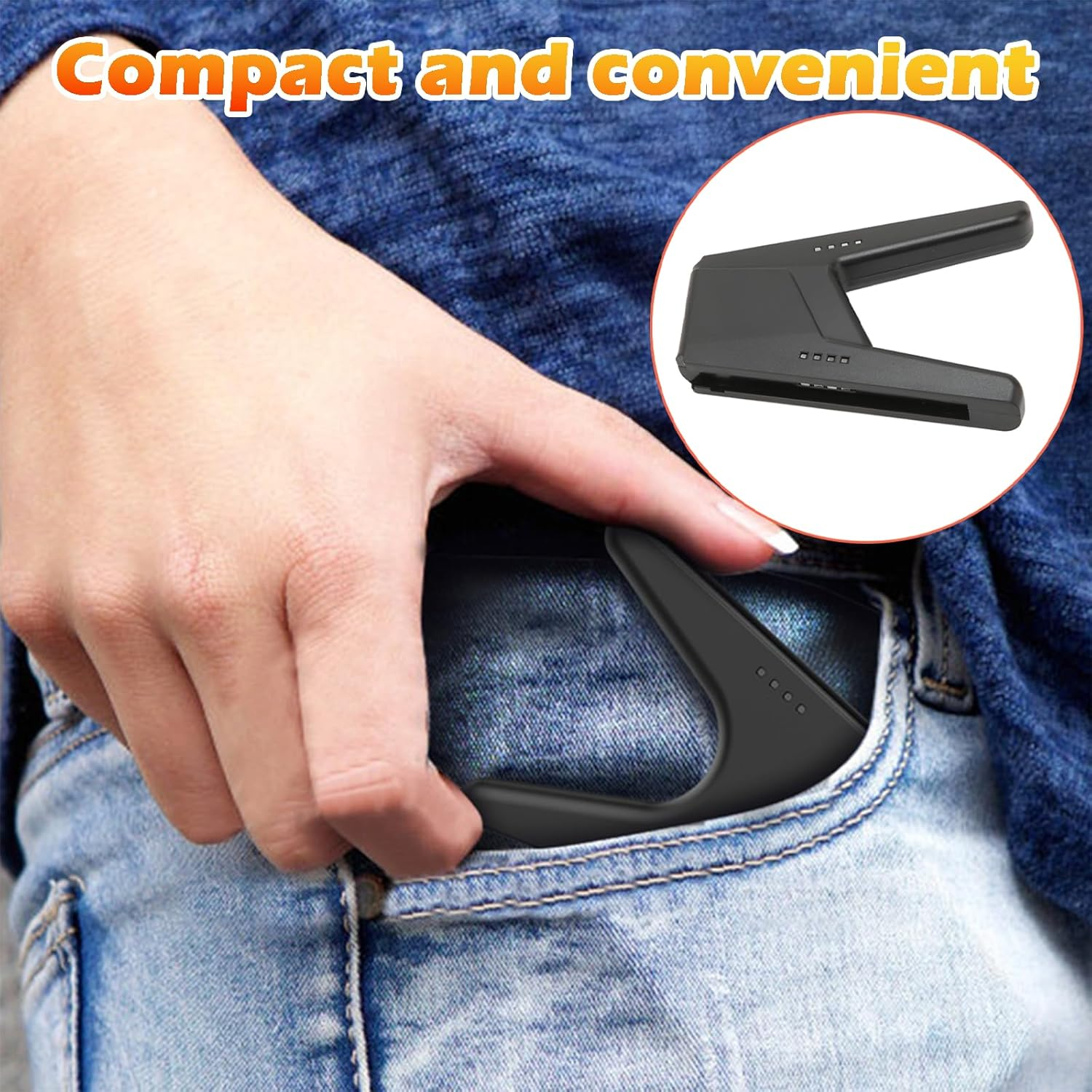 Jeyzuroa Charging Grip for Switch - Comfort Controller Handle with LED Indicator Compitable with Switch Lite/Switch OLED, Charge While Play, Includes Type-C Cable (Black) image number 1