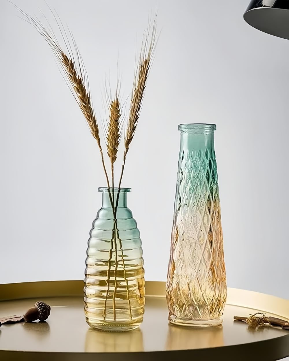 Glass Bud Vases Set of 5,Small Flower Vases for Decorative,Mini Vintage Vase for Wedding, Home,Table Decoration image number 1