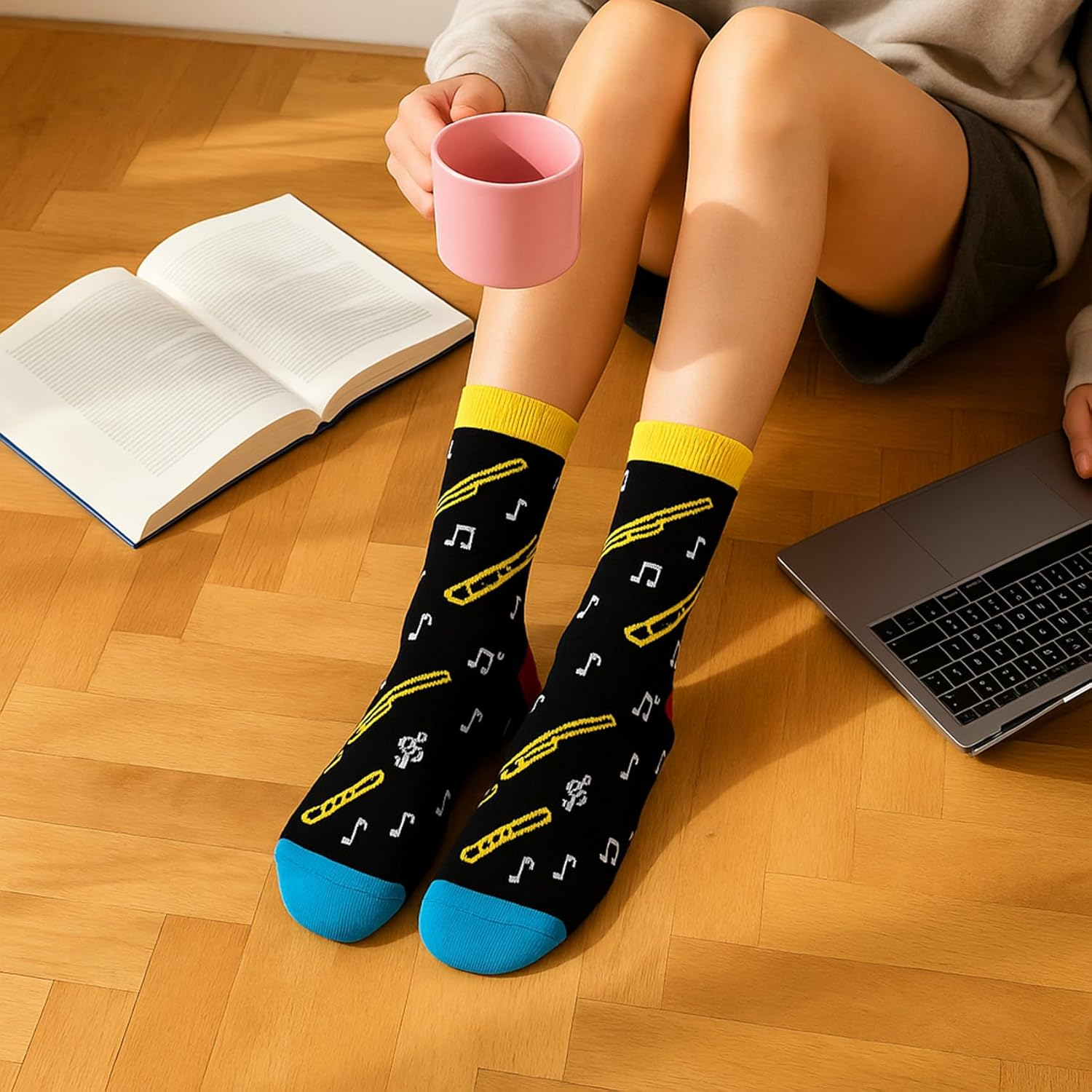 Music Teacher Gifts Women Male, Appreciation Thank You Music Teacher Gifts Trombone Socks, Best End of Year Birthday Retirement Retired Gift Ideas Funny Stocking Stuffers Christmas Valentines image number 1