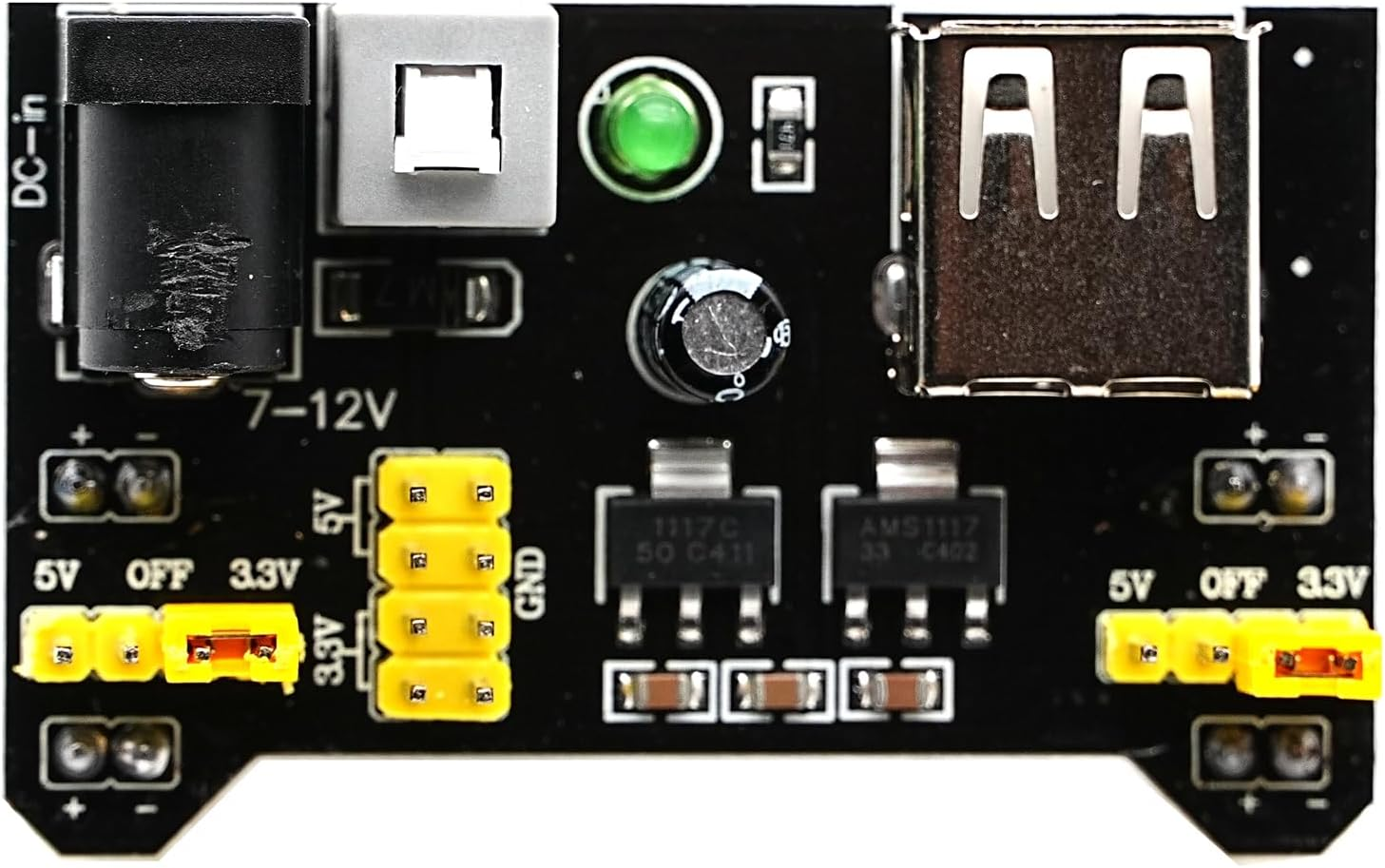 DIGISHUO 5Pcs 3.3V 5V MB102 Breadboard Power Supply Module DC 6.5-12V USB | for Arduino Solderless Bread Board Project image number 3