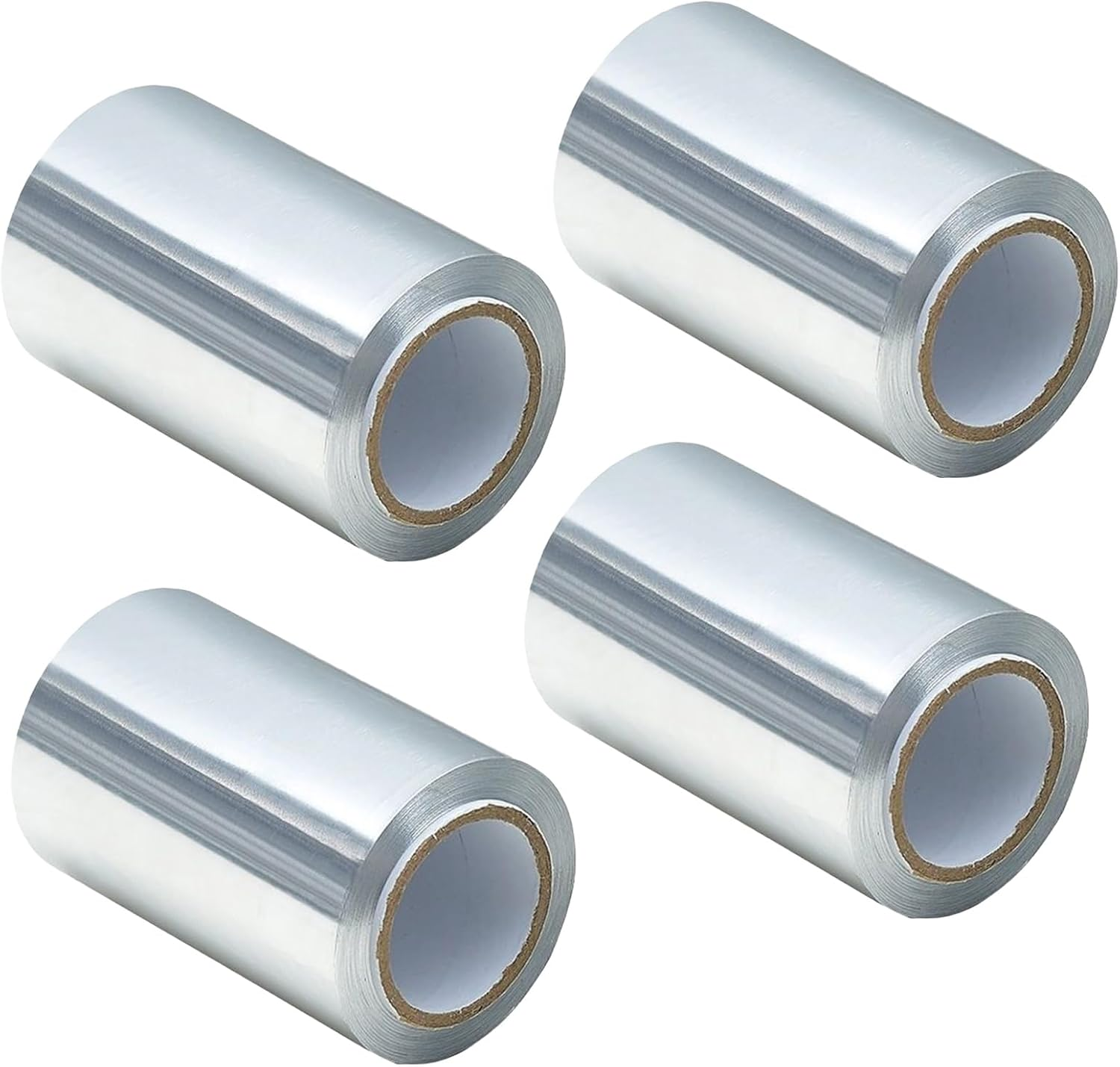 Pack of 4 Aluminium Foil Hairdressers, Hairdresser Foil Strands, Compact and Comfortable, Suitable for Hair Styling Arts Such as Nail and Hair Dyeing, Perming and Curling Care (12 Cm X 10 M, Silver) image number 2