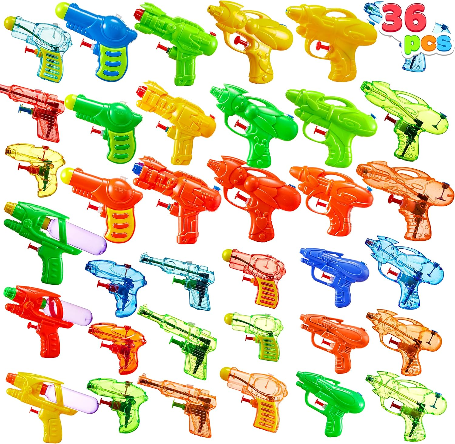 Sloosh 36 Packs Water Gun Toys, Assorted Colors Mini Water Blasters for Pool Play, Party and Outdoor Fun for Boys & Girls image number 4