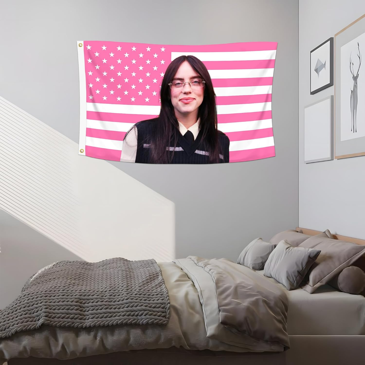 ANOER 3 X 5 Ft Decorative Flag Tapestry Double Stitched with 2 Brass Grommets for Indoor Outdoor College Dorm Room Decoration image number 3