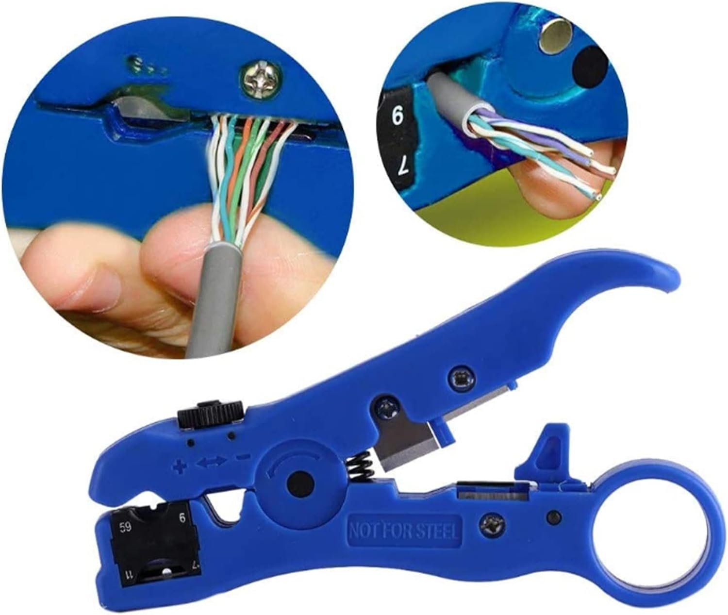 Coaxial Cable Stripper Tool for RG59 RG6 RG7 RG11 Wire, Rotary Design image number 3