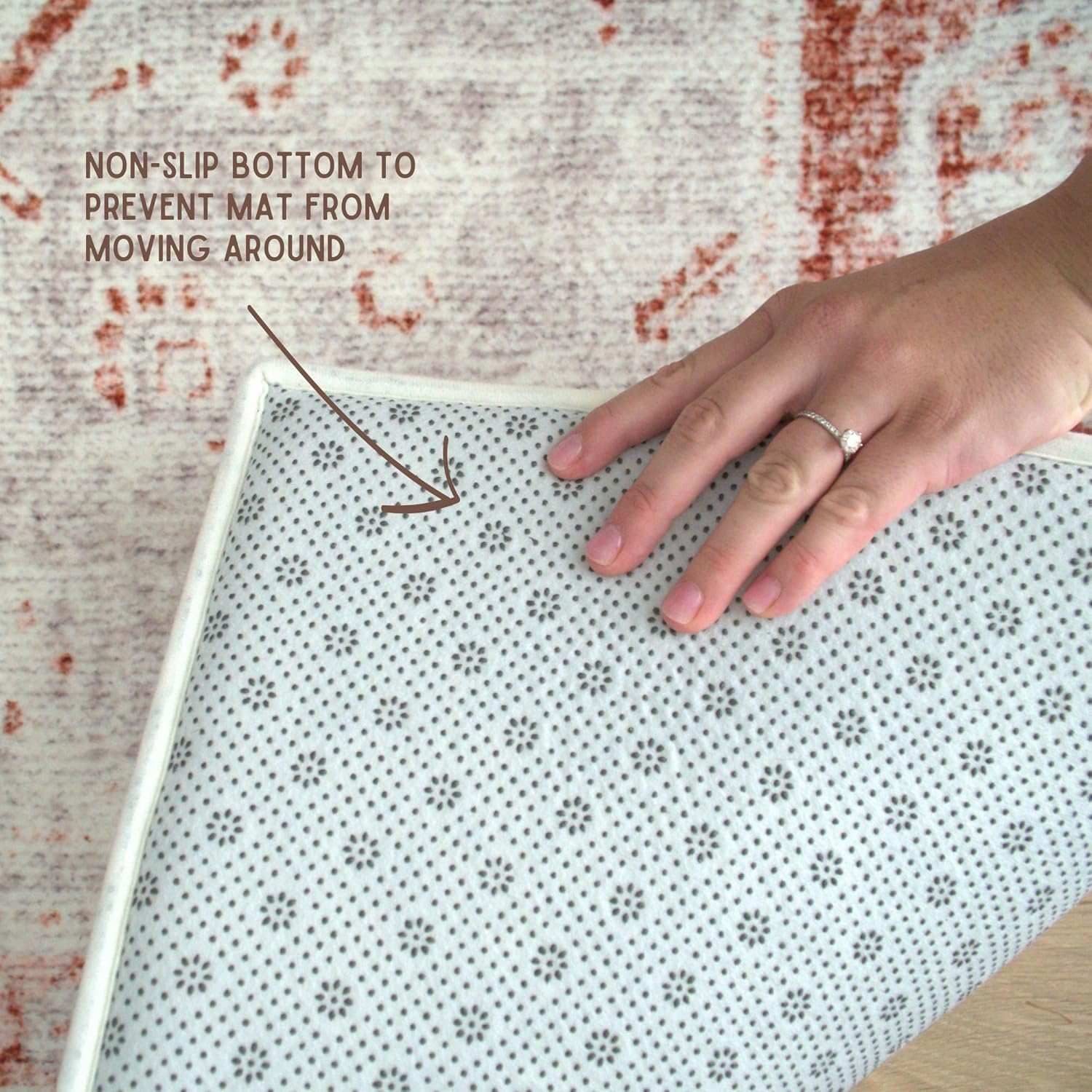 Luxurious Large Soft Baby Play Mat - Soft Padded Play Mat for Babies - Rebound Memory Foam Mat - Non Toxic Baby Play Rug - Large Baby Floor Mat for Tummy Time (Terracotta Distressed 140X200Cm) image number 1