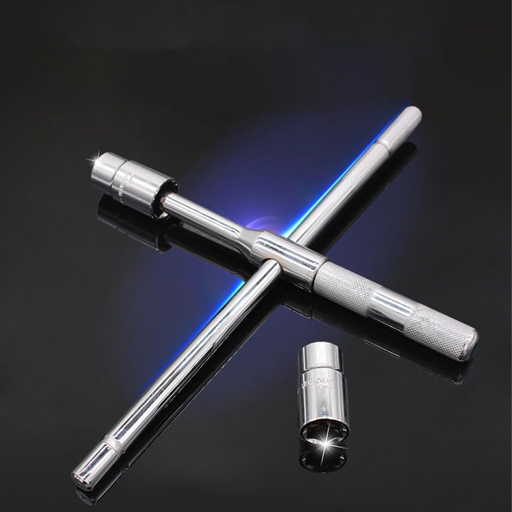 Universal Lug Wrench, 4-Way Tire Iron Nut Wrench Set, Cross Wrench with Storage Case Standard Lug Nut Remover Sockets 17Mm/19Mm/21Mm/23Mm for Repair Car Labor Saving Tire Iron Tyre Wrench image number 4