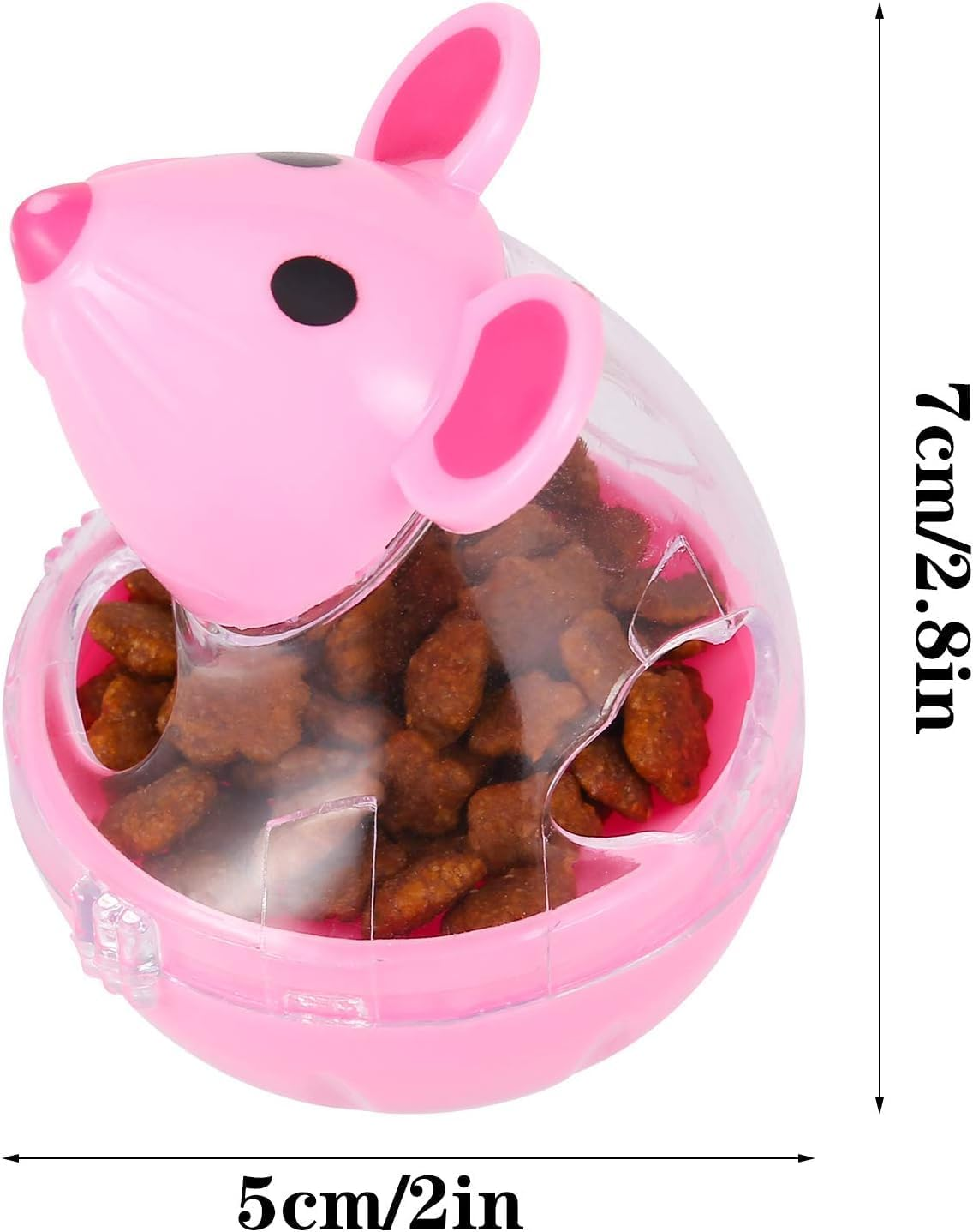 2Pcs Cat Treat Dispenser Toy, Mouse Shape Cat Interactive Toy and Food Dispenser for Pet Increases IQ Interactive & Food Dispensing image number 4