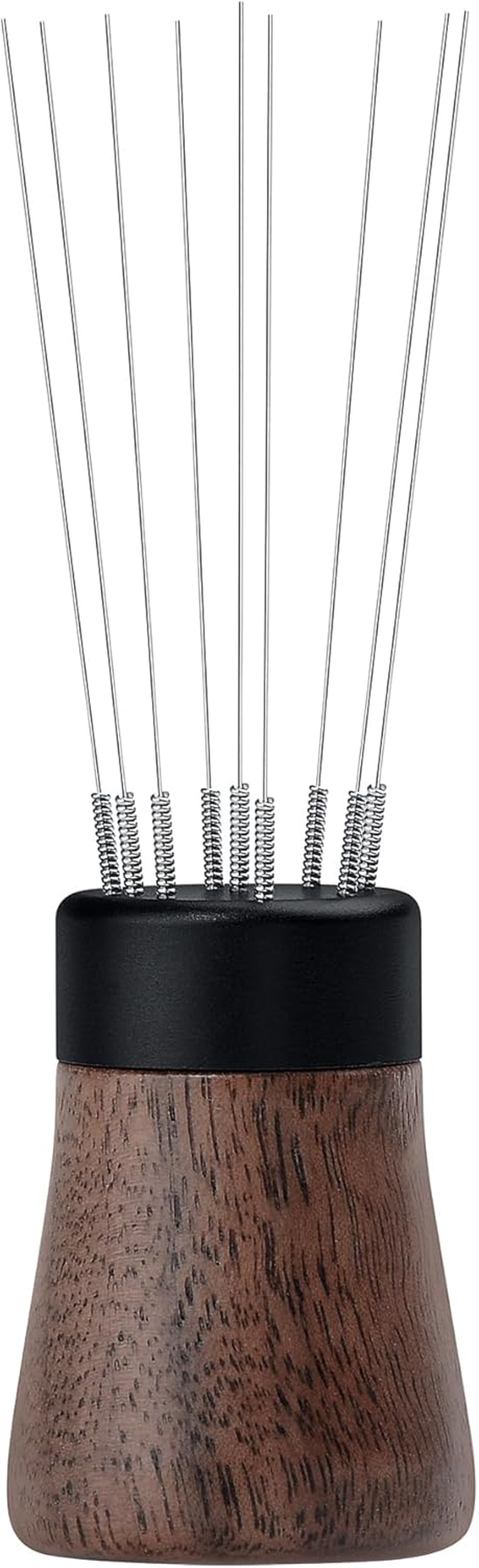 Normcore WDT Tool V2.1 with Stand, 9 Prongs, 0.23 Mm, Espresso Distribution Technology, Magnetic Coffee Stirrer with 16 Additional Needles, American Walnut Handle, Improved Upgrade image number 4