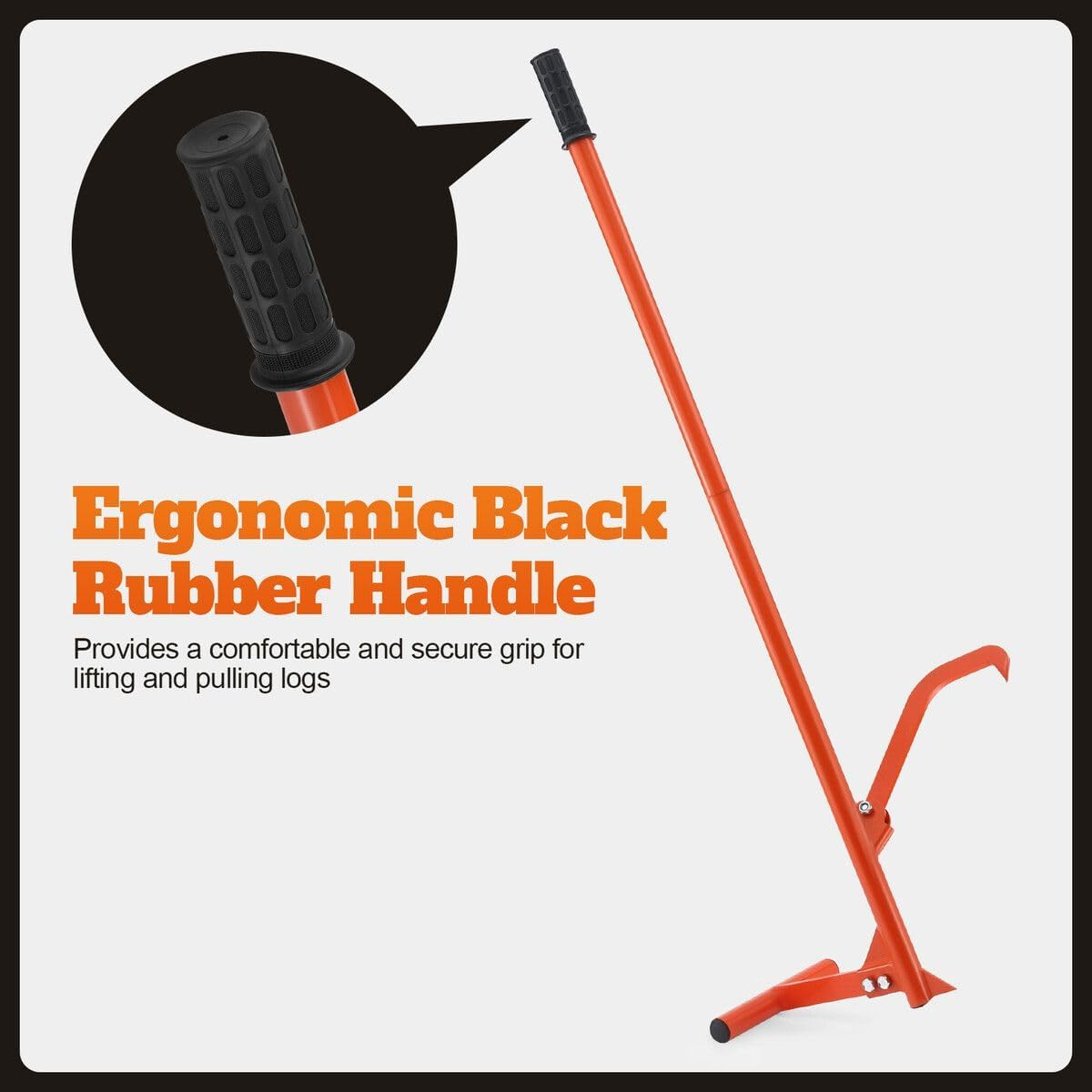 129Cm Log Lifter Roller Cant Hook Jack Logging Peavey Heavy Duty Timber Wood Lifting Rolling Raising Tool image number 1