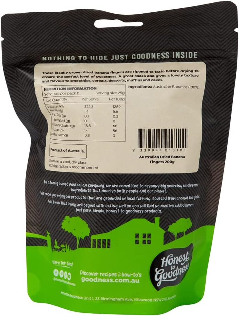 Australian Dried Banana Fingers 200G