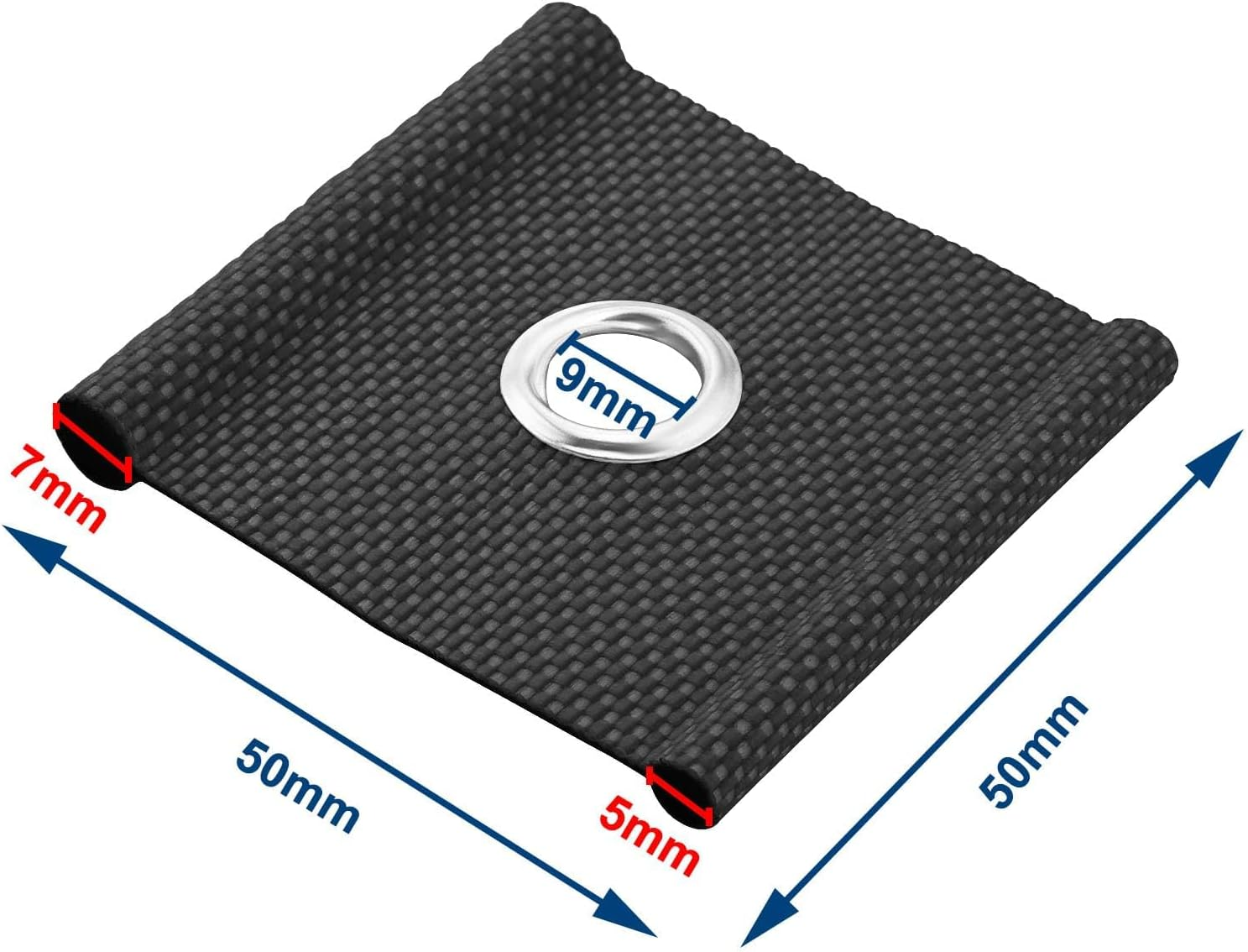 8Pcs Awning Rail Piping for 5-6 Mm and 7-8 Mm Piping Rails Awning Installation Tools Eyelets Awning Hooks for Tent Awning Campsite Caravan RV Black