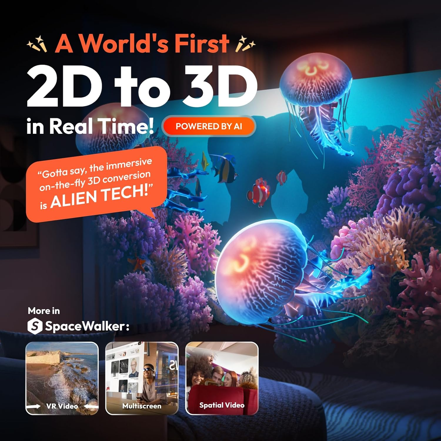 VITURE Pro XR/AR Glasses &mdash; 135" 120Hz Full HD Ultraclarity Display, HARMAN Audio, Myopia Adjustments, Electrochromic Film, Smart Glasses for Iphone 16/15/Android/Mac/Pc/Steam Deck/Gaming Consoles image number 2